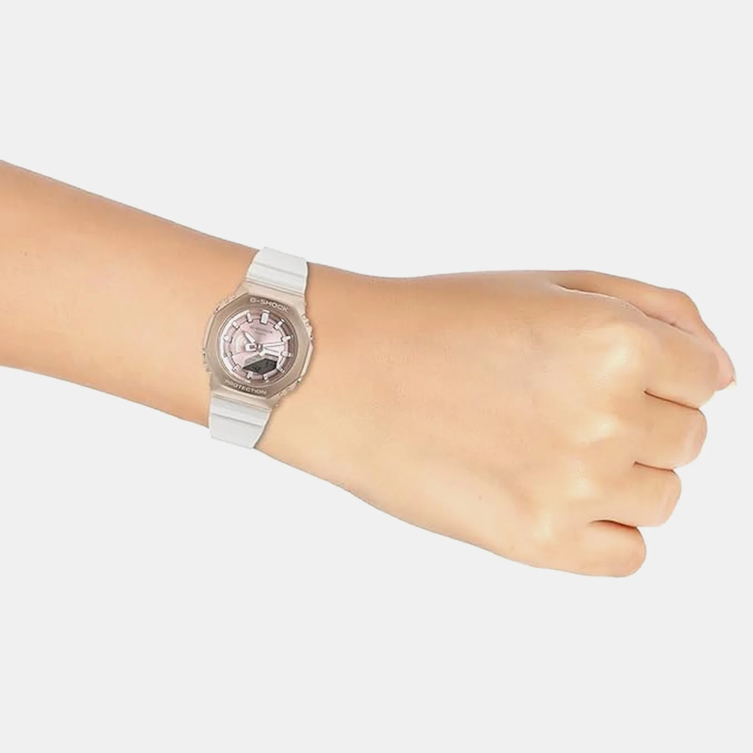 G-Shock Women Quartz Rose Gold Dial Analog-Digital Resin Watch G1575 - Image 2