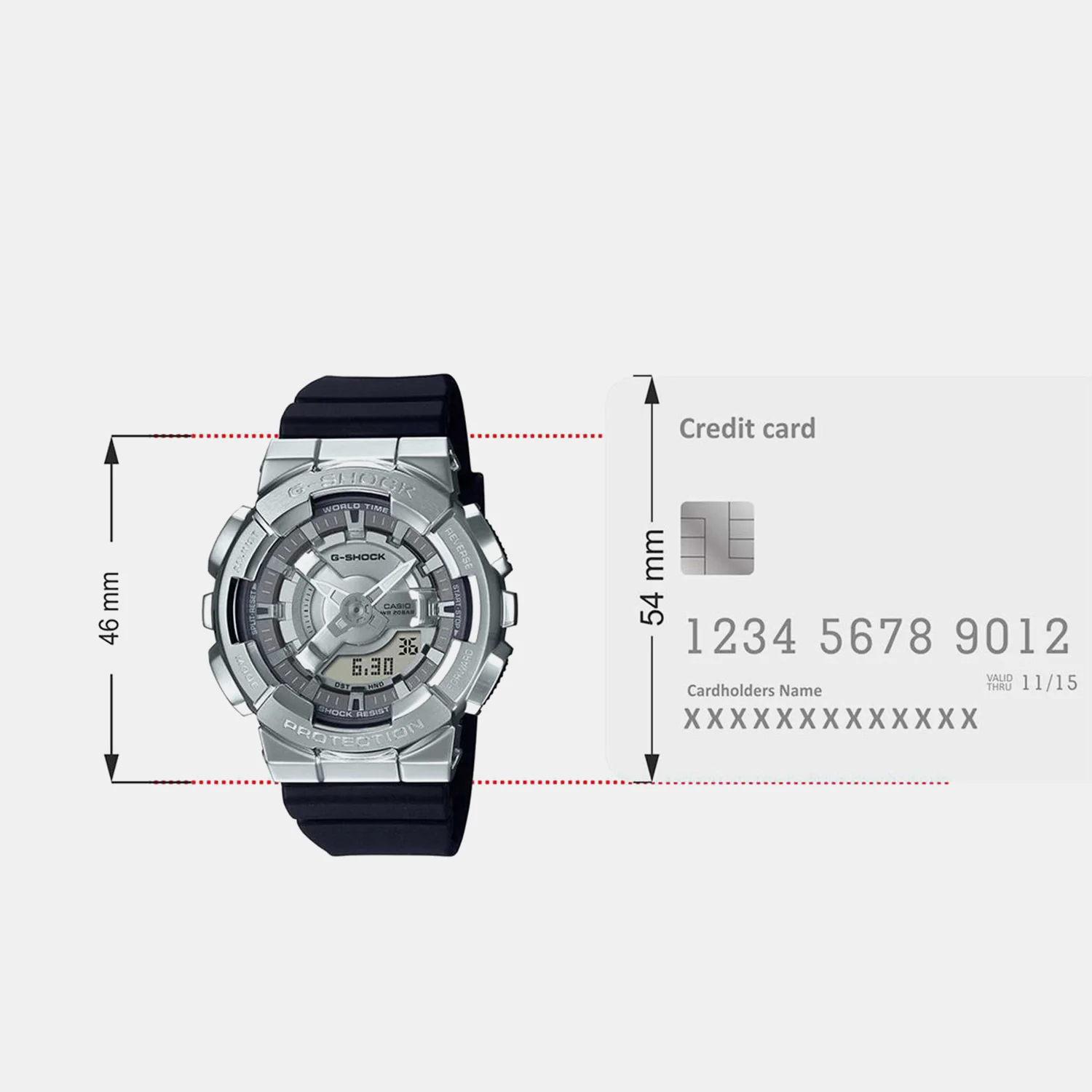 G-Shock Women Quartz Silver Dial Analog-Digital Resin Watch G1314 - Image 7