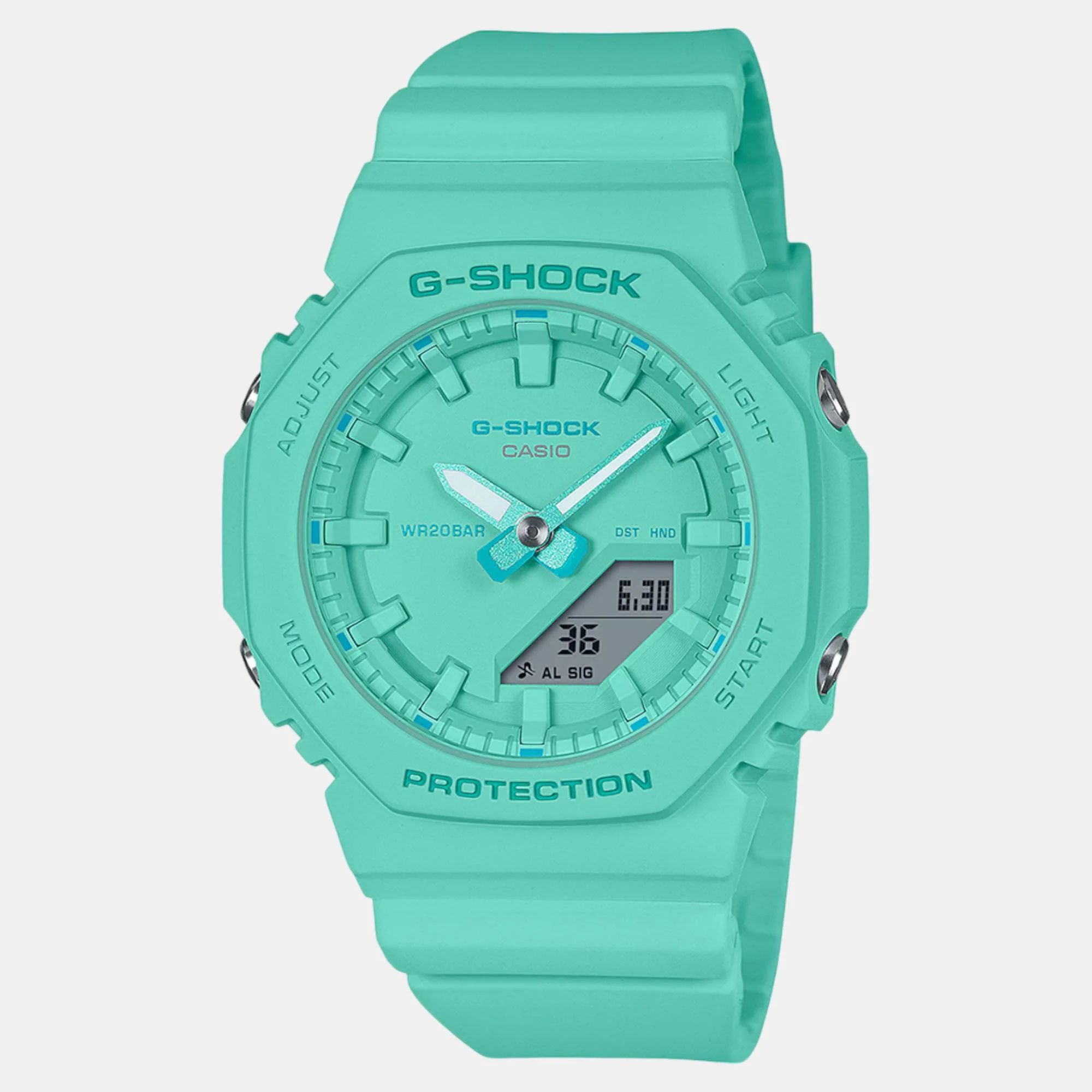 G-Shock Women Quartz Turquoise Blue Dial Analog-Digital Resin Watch G1531