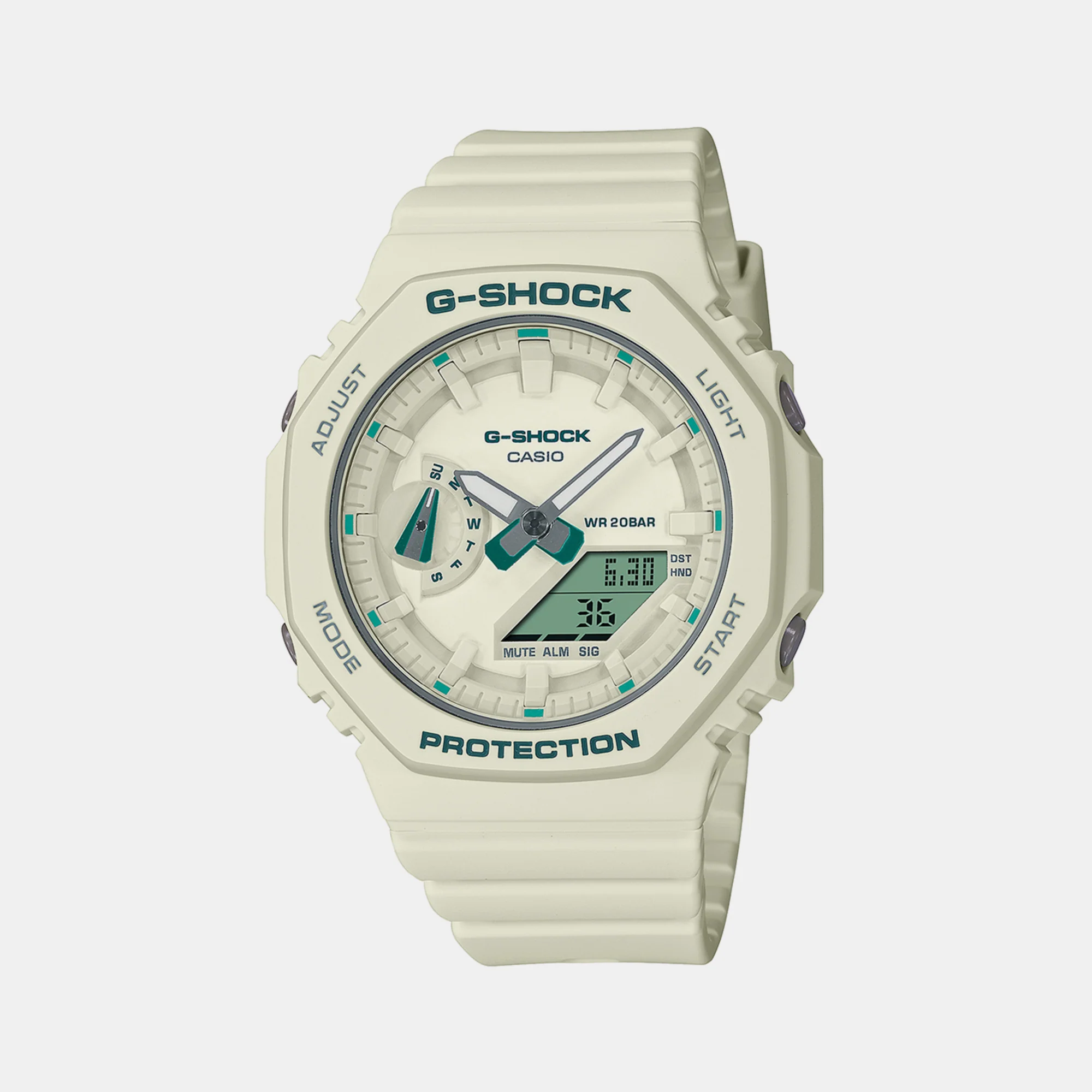 G-Shock Women Quartz White Dial Analog-Digital Resin Watch G1377