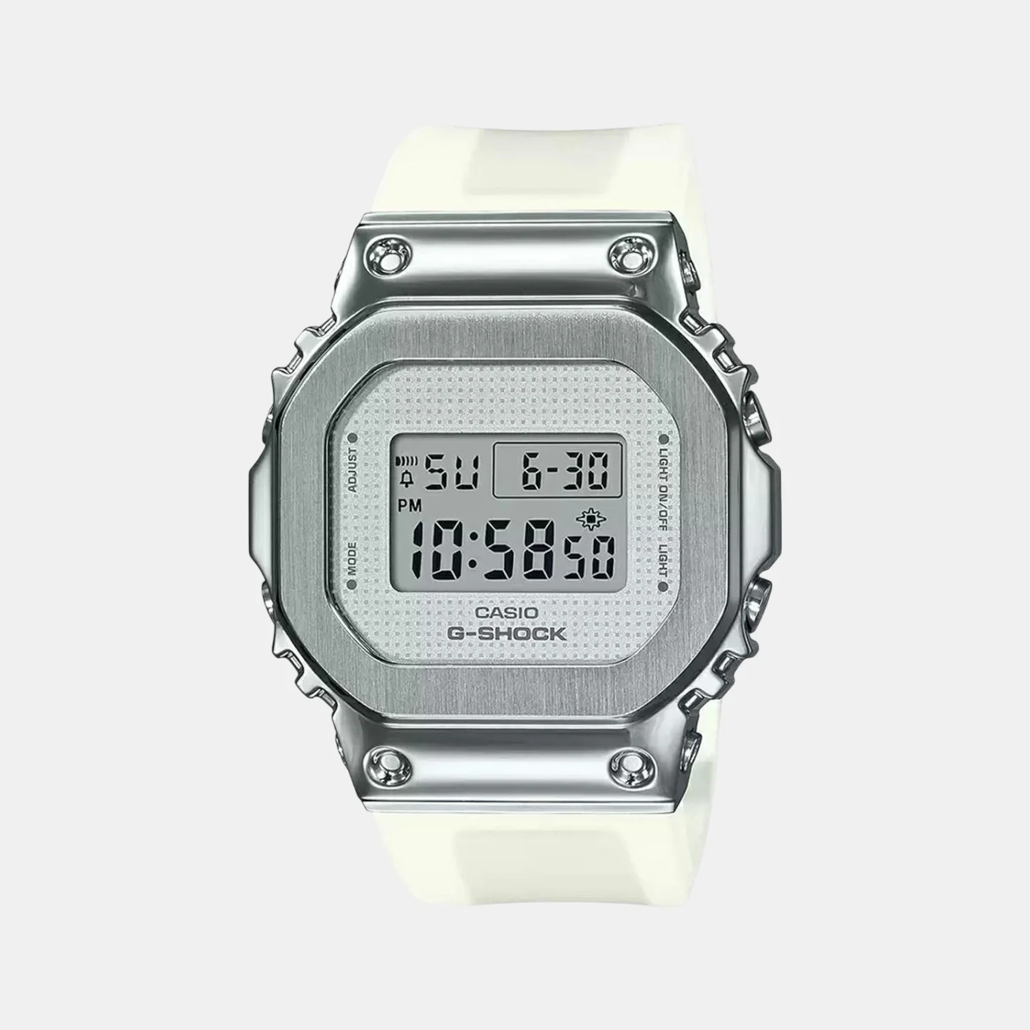 G-Shock Women Quartz Silver Dial Digital Resin Watch G1104