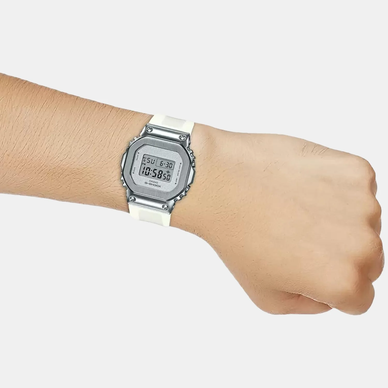 G-Shock Women Quartz Silver Dial Digital Resin Watch G1104 - Image 8