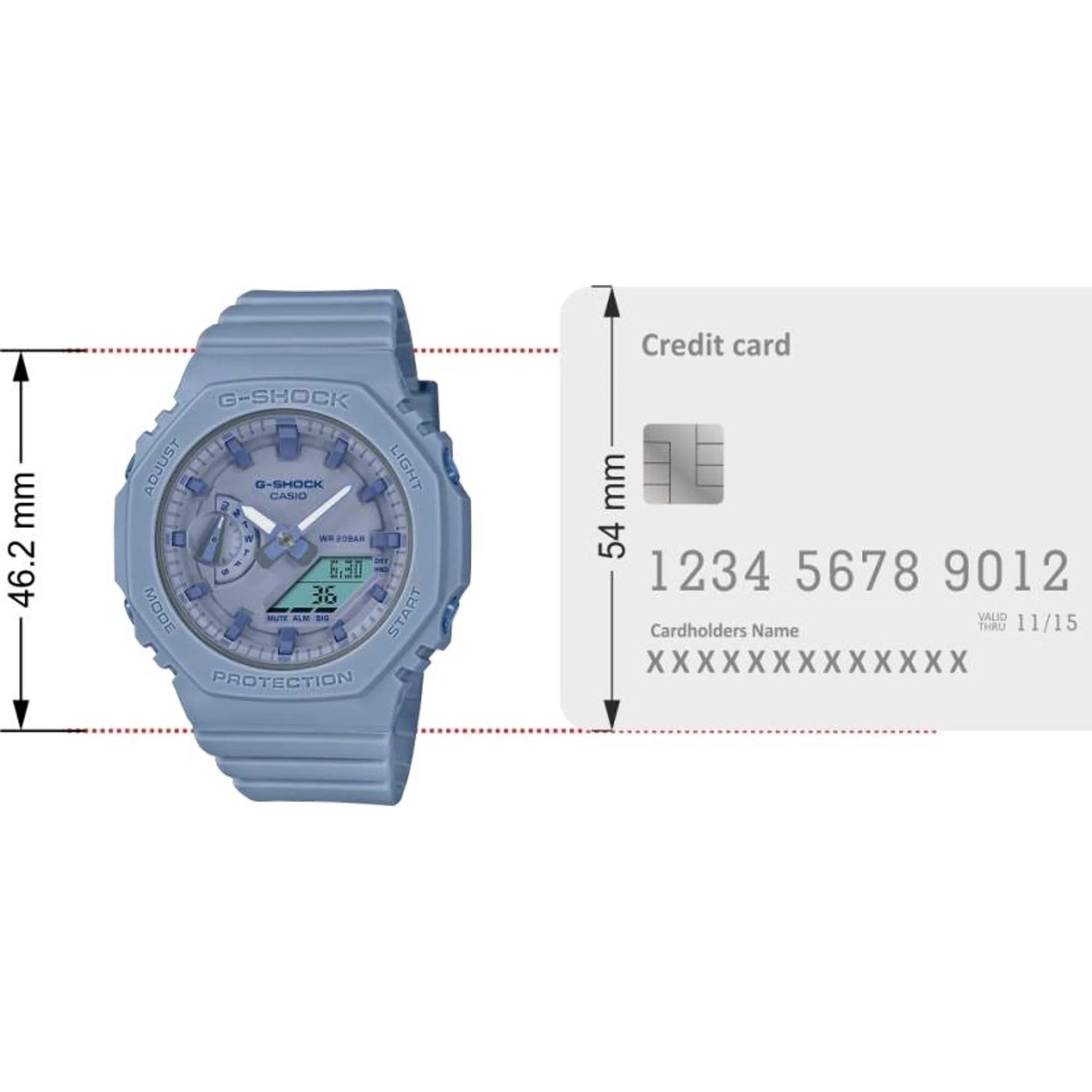 G-Shock Women Women Quartz Blue Dial Analog-Digital Resin Watch G1330 - Image 5