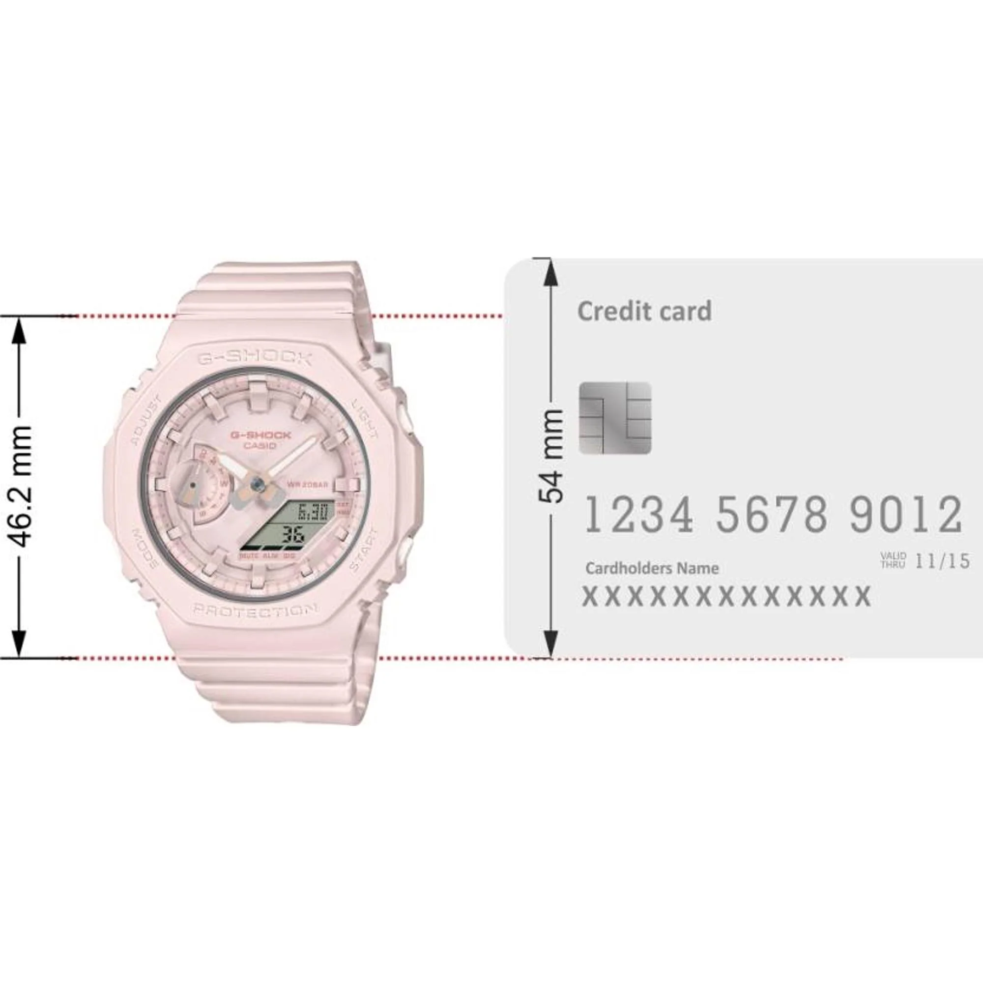 G-Shock Women Women Quartz Pink Dial Analog-Digital Resin Watch G1332 - Image 5