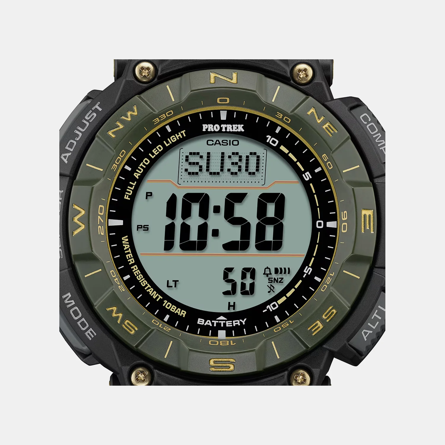 Pro Trek Men Solar Green Dial Digital Resin Watch SL137 - Image 3