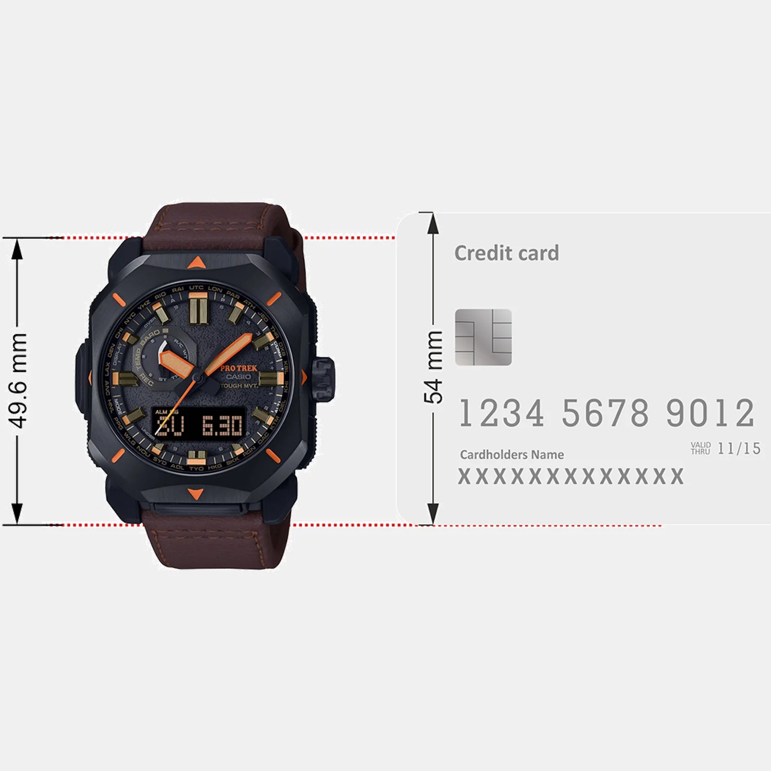Protrek Men Quartz Black Dial Analog Leather Watch SL130 - Image 9