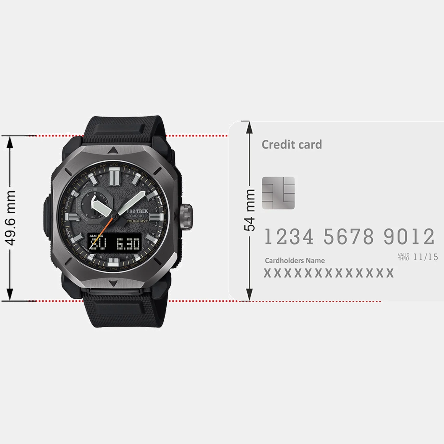 Protrek Men Quartz Black Dial Analog Resin Watch SL128 - Image 9