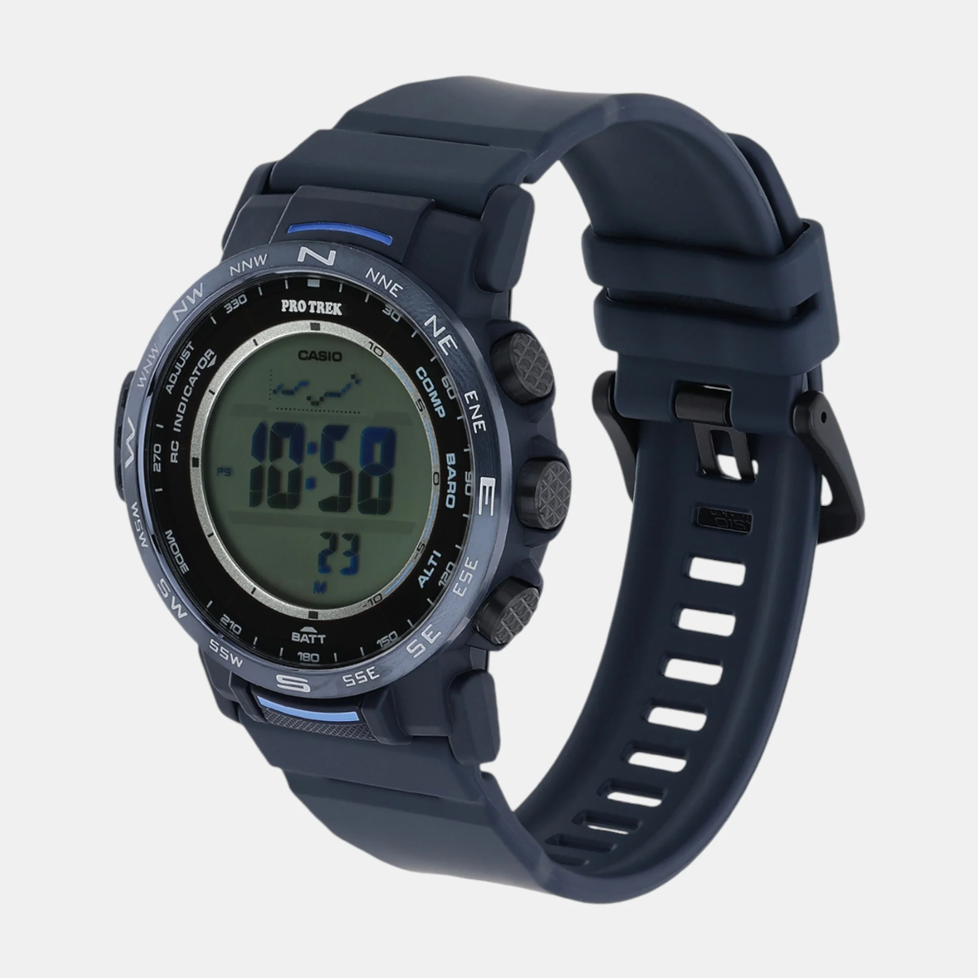 Protrek Men Quartz Blue Dial Digital Resin Watch SL121 - Image 2