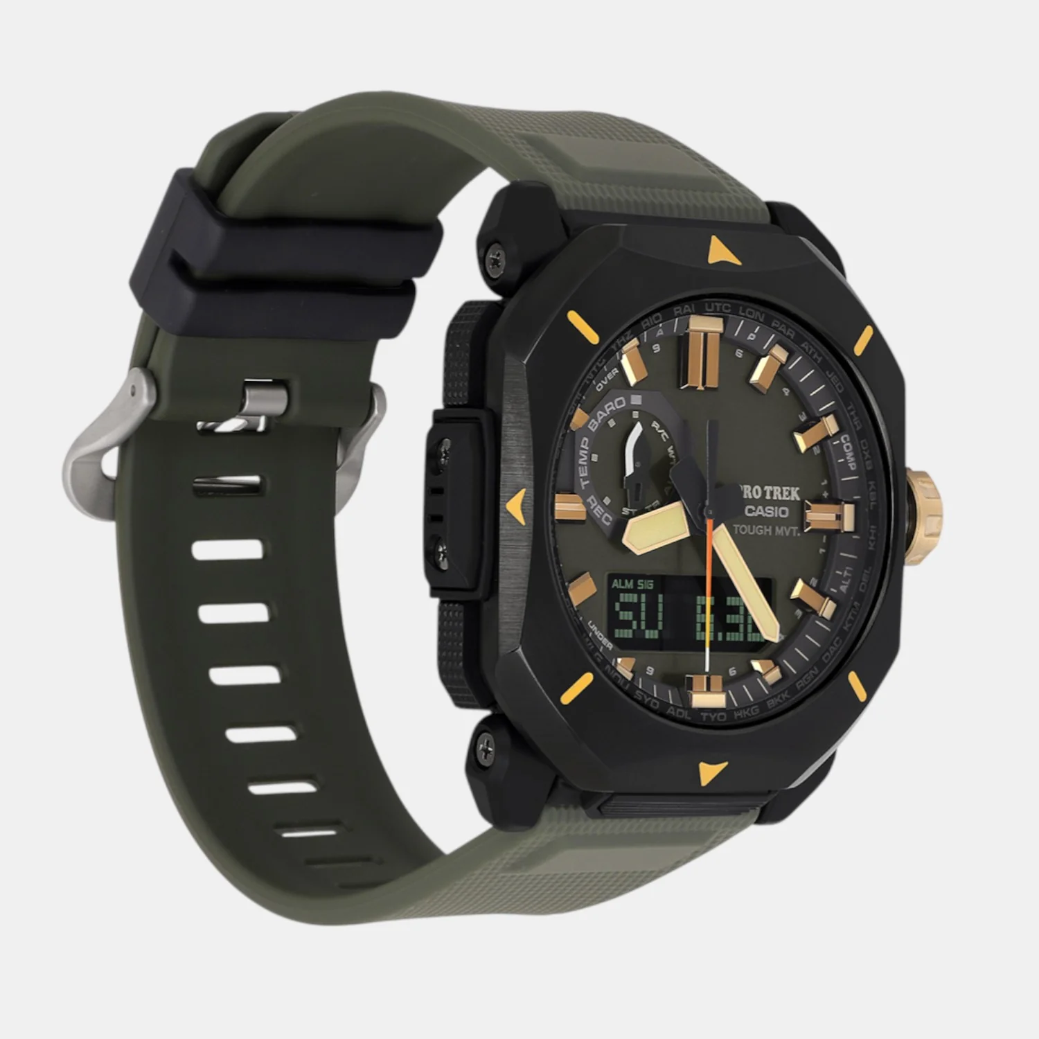 Protrek Men Quartz Green Dial Analog Resin Watch SL129 - Image 2