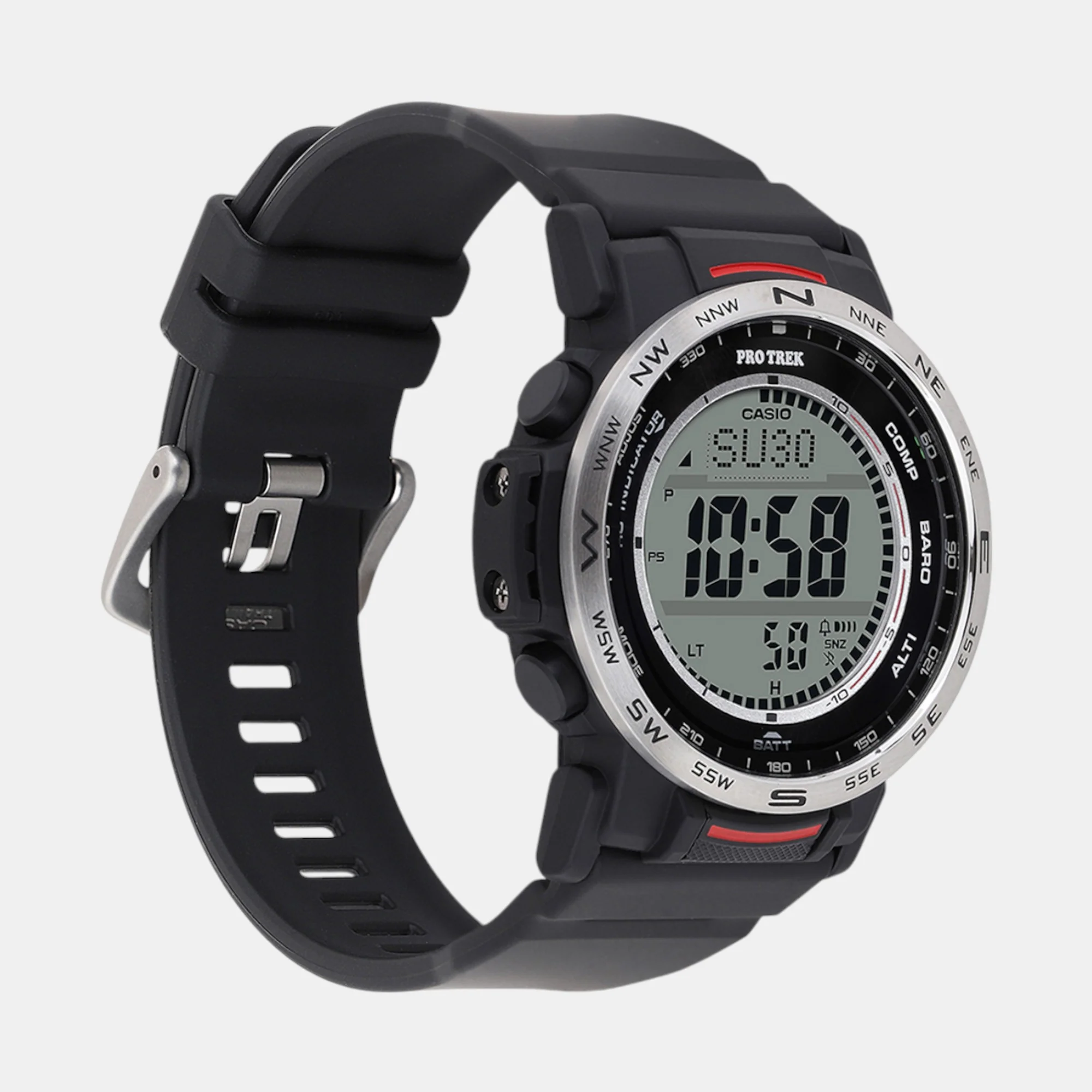 Protrek Men Quartz Silver Dial Digital Resin Watch SL112 - Image 3