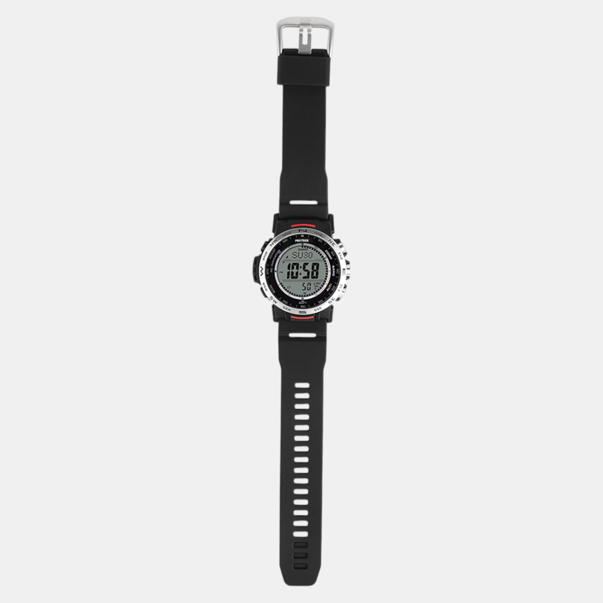 Protrek Men Quartz Silver Dial Digital Resin Watch SL112 - Image 8