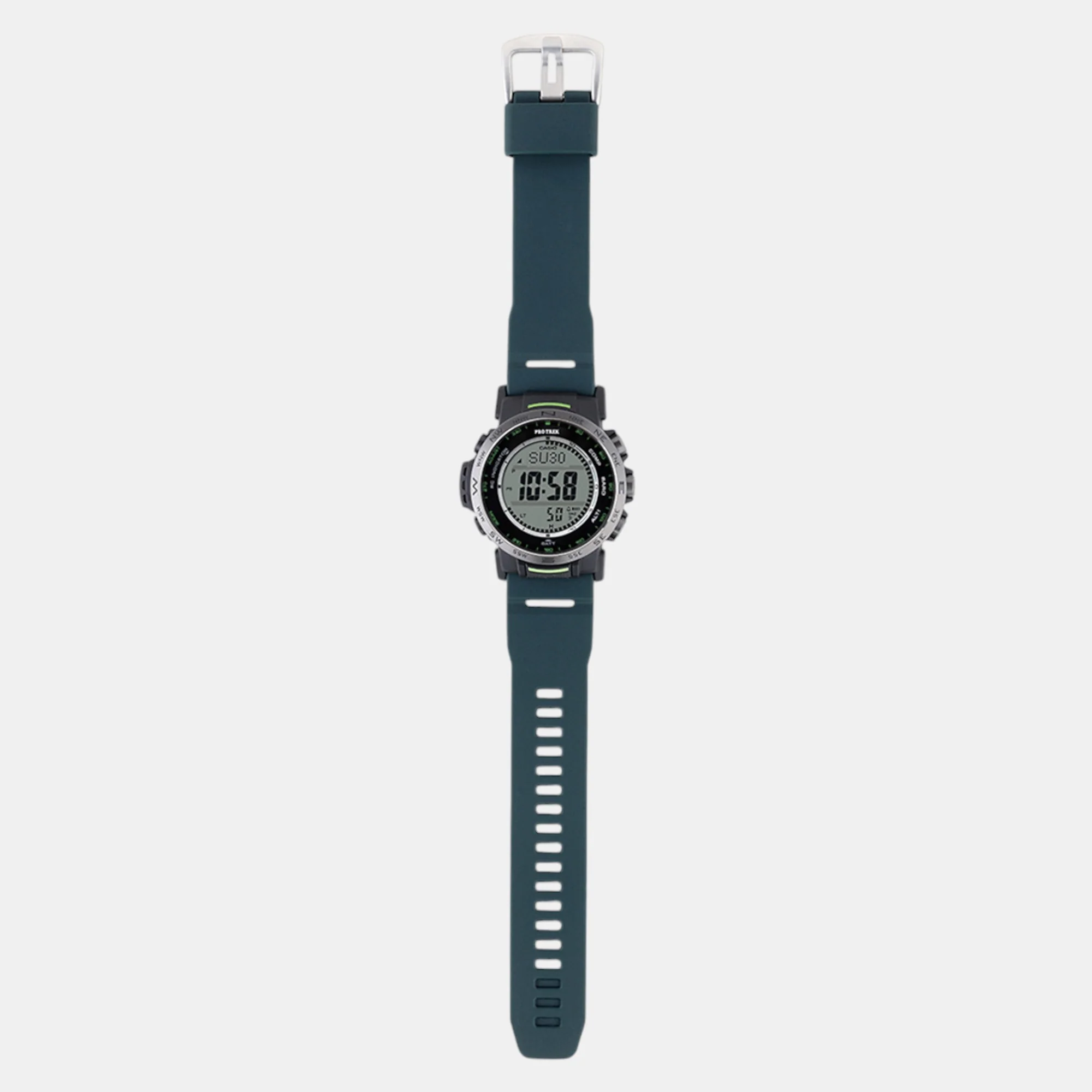 Protrek Men Quartz Silver Dial Digital Resin Watch SL114 - Image 8