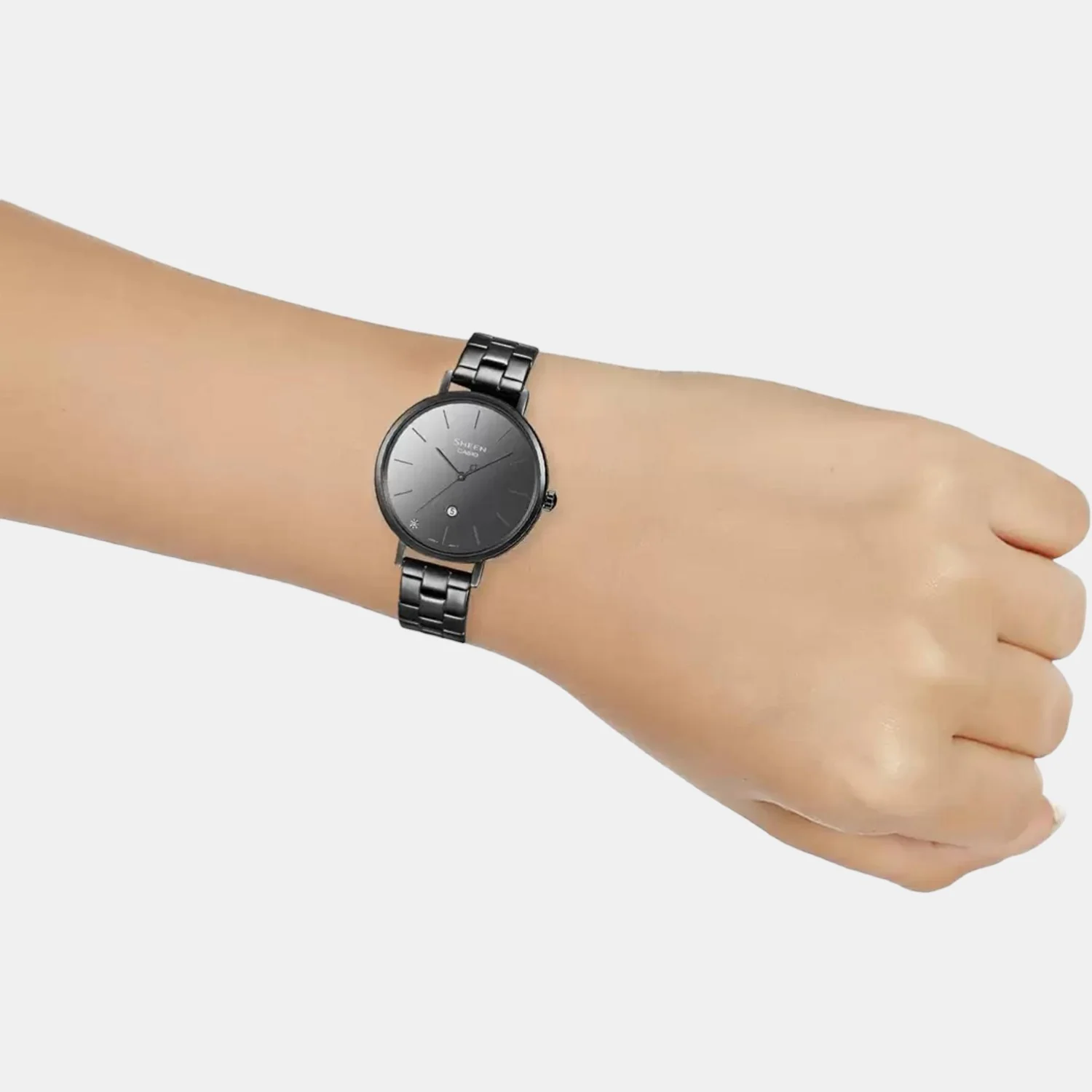 Sheen Women Quartz Black Dial Analog Stainless Steel Watch SH246 - Image 5