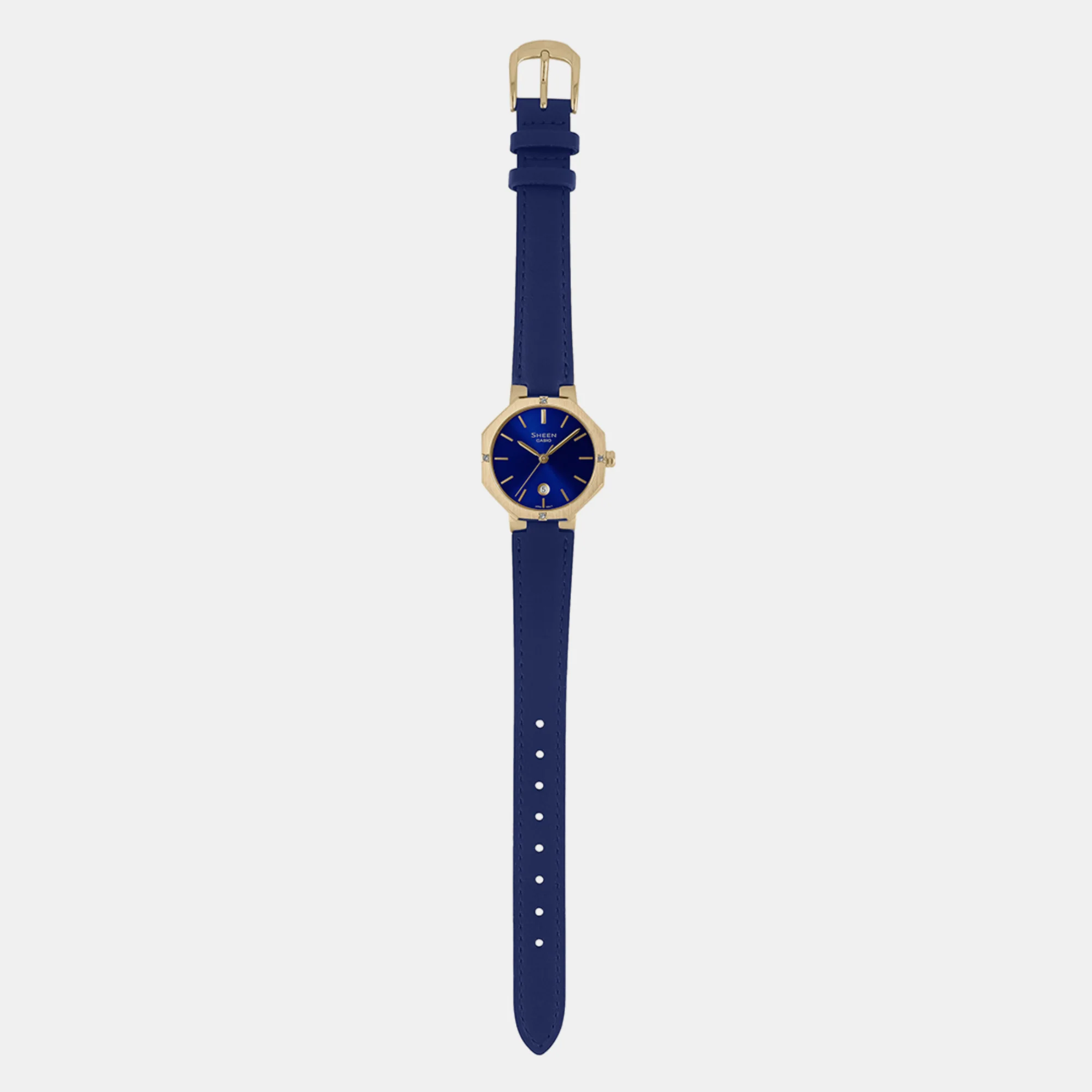 Sheen Women Quartz Blue Dial Analog Leather Watch SH293 - Image 6