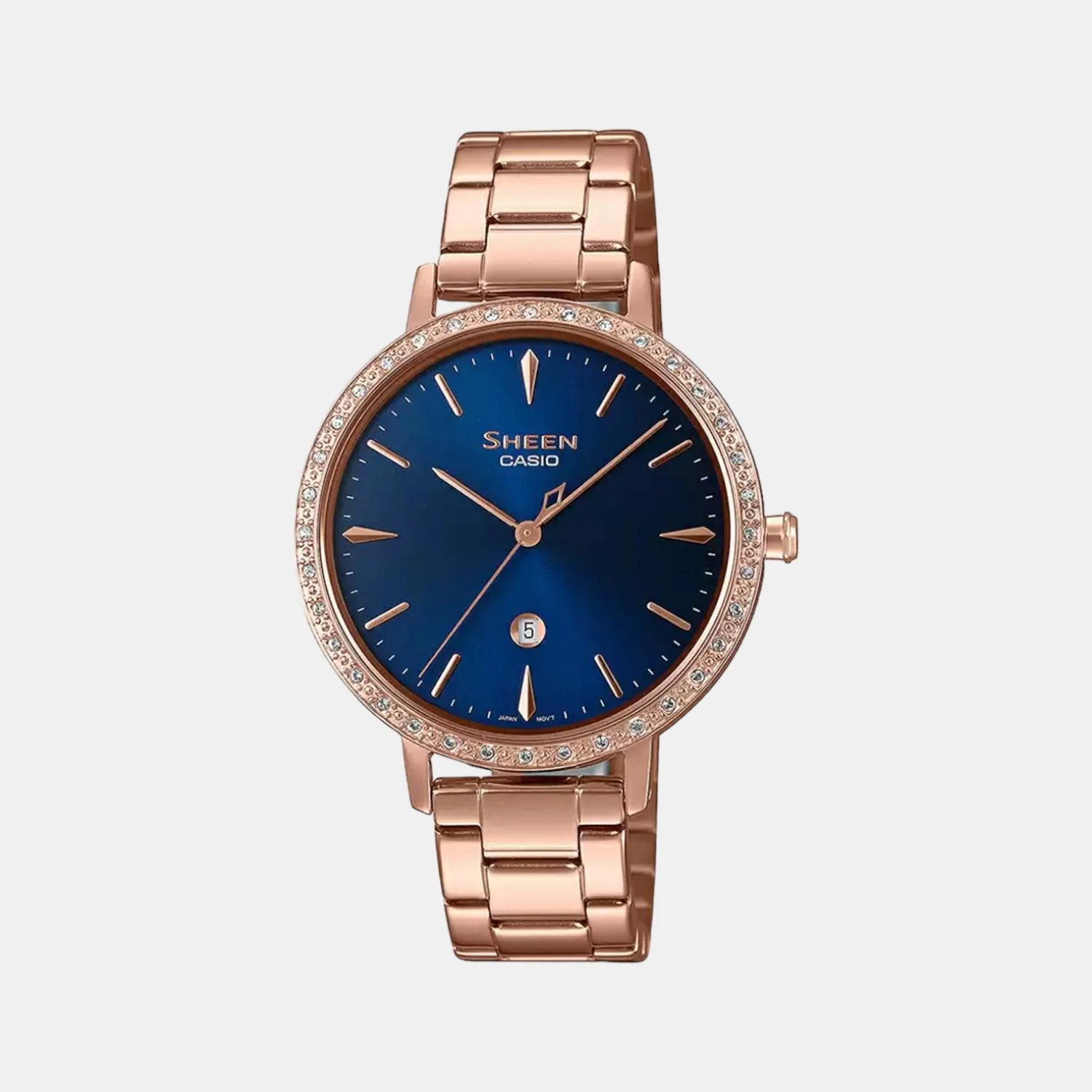 Sheen Women Quartz Blue Dial Analog Stainless Steel Watch SH230