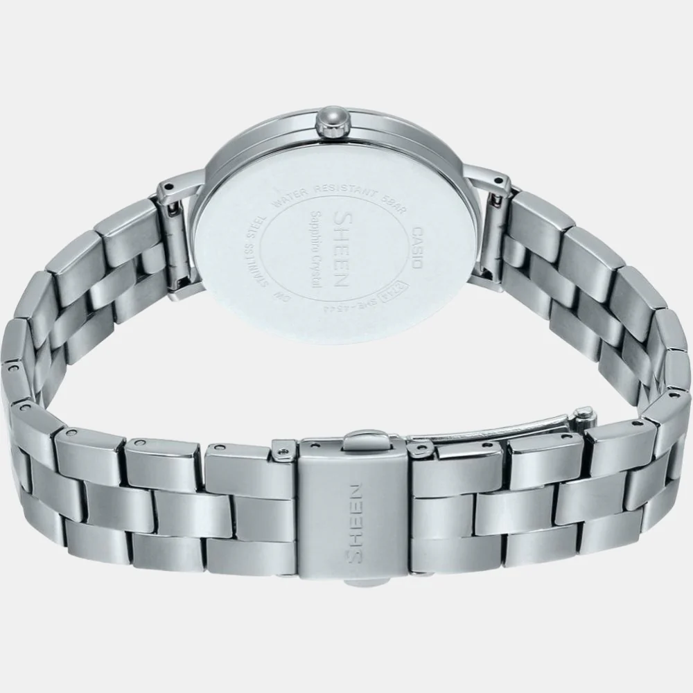 Sheen Women Quartz Blue Dial Analog Stainless Steel Watch SH267 - Image 2