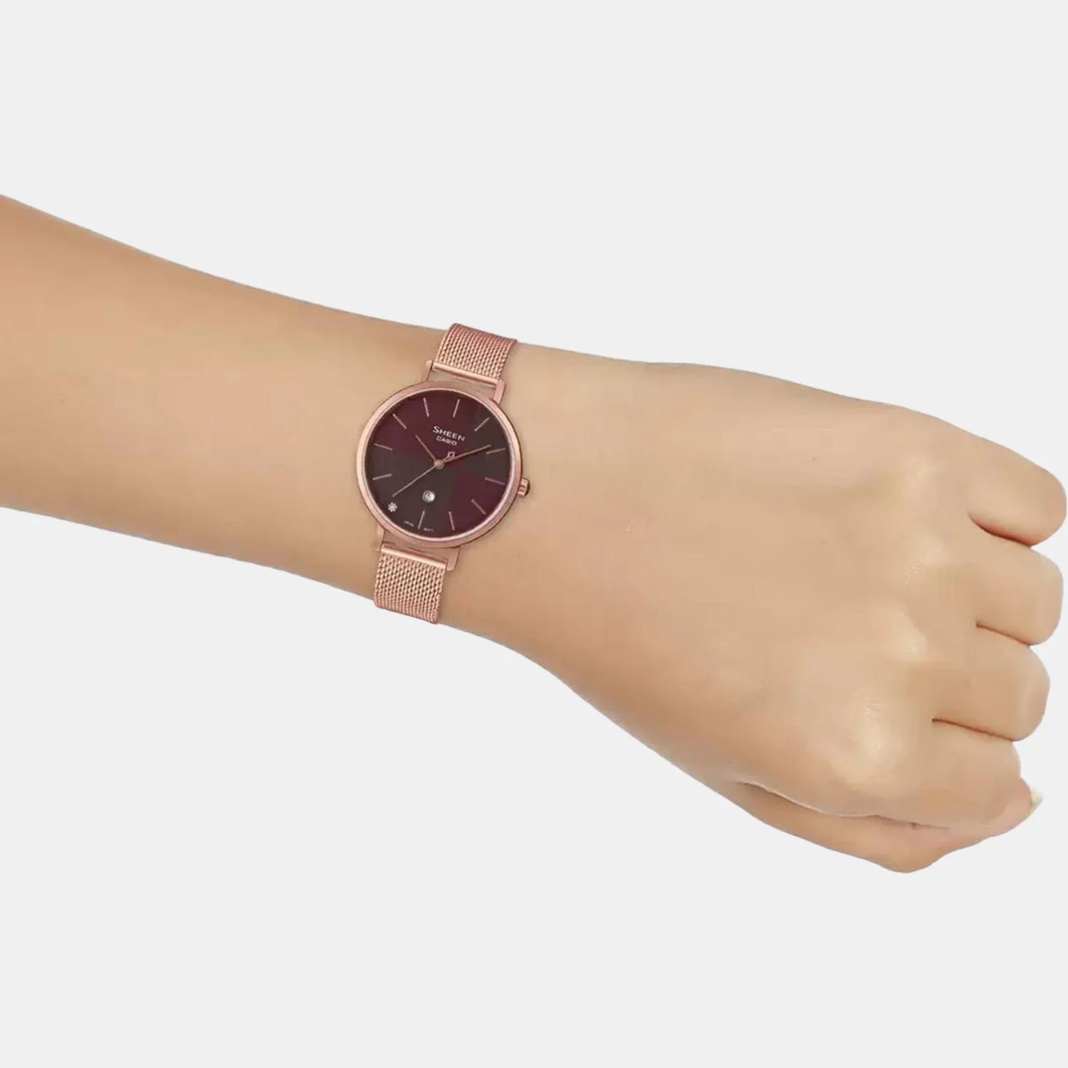 Sheen Women Quartz Brown Dial Analog Stainless Steel Watch SH255 - Image 6