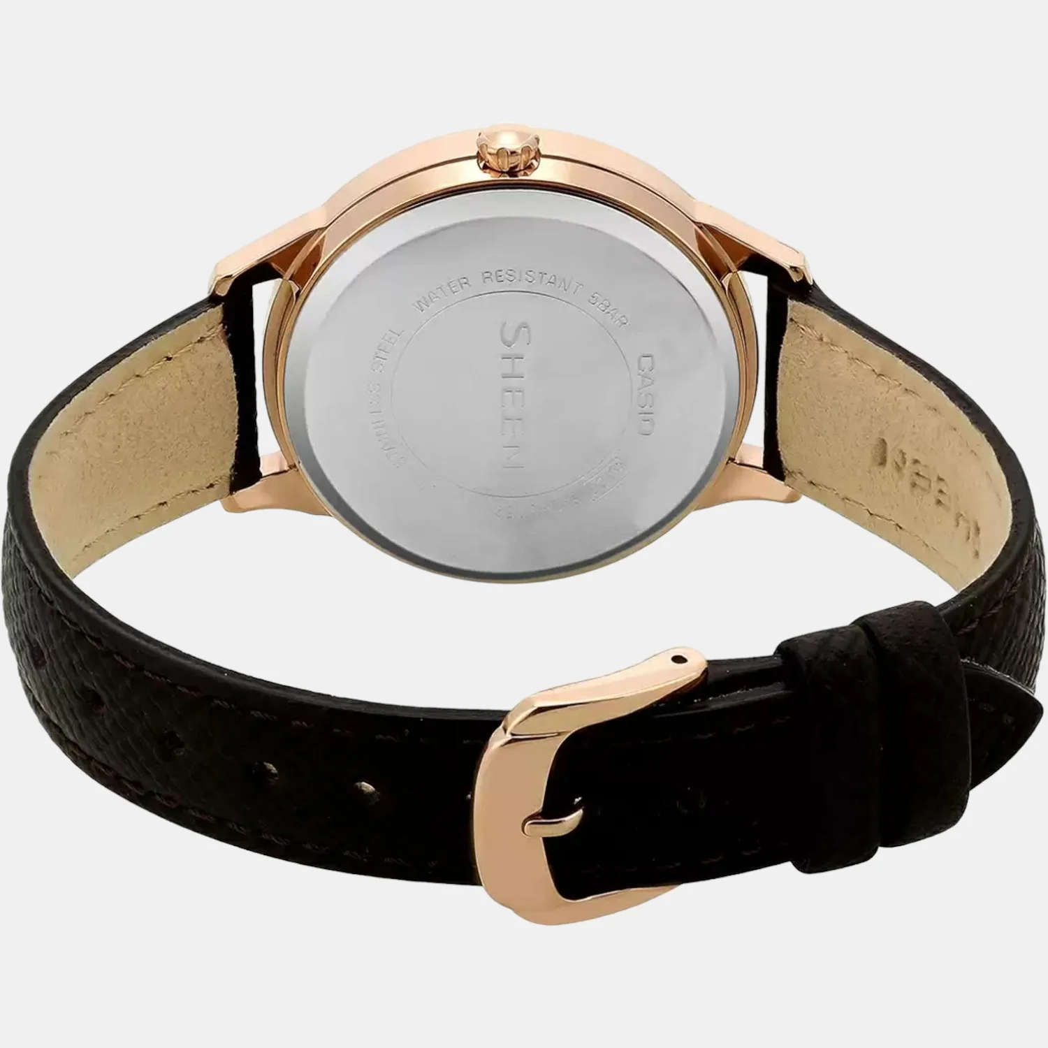 Sheen Women Quartz Brown Dial Chronograph Leather Watch SX202 - Image 5