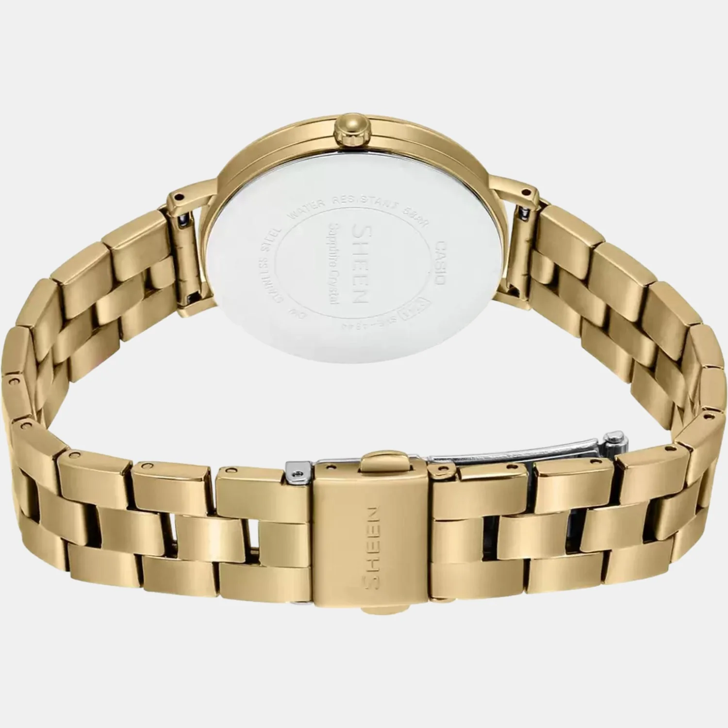 Sheen Women Quartz Gold Dial Analog Stainless Steel Watch SH248 - Image 4