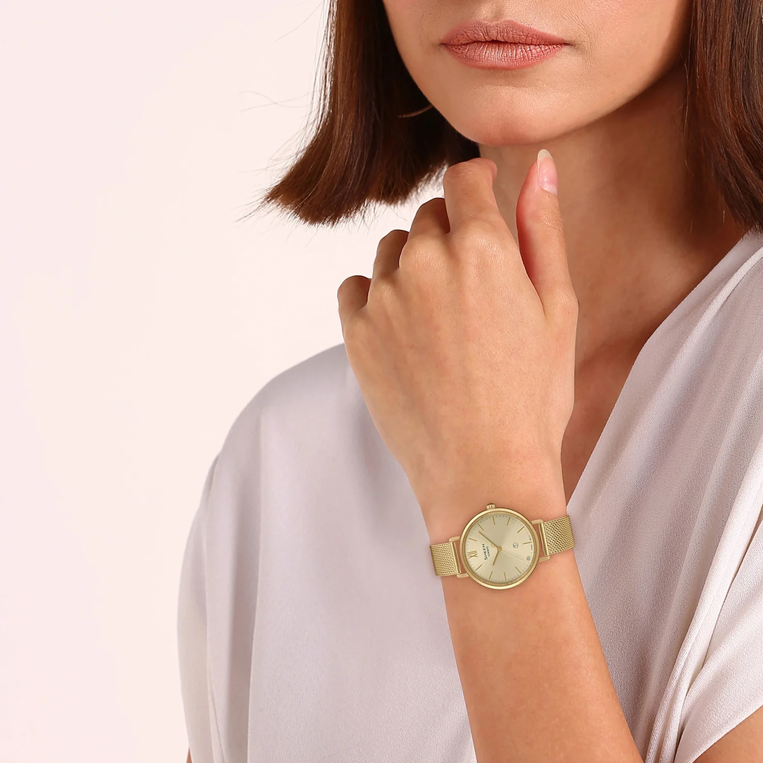 Sheen Women Quartz Gold Dial Analog Watch SH280 - Image 8