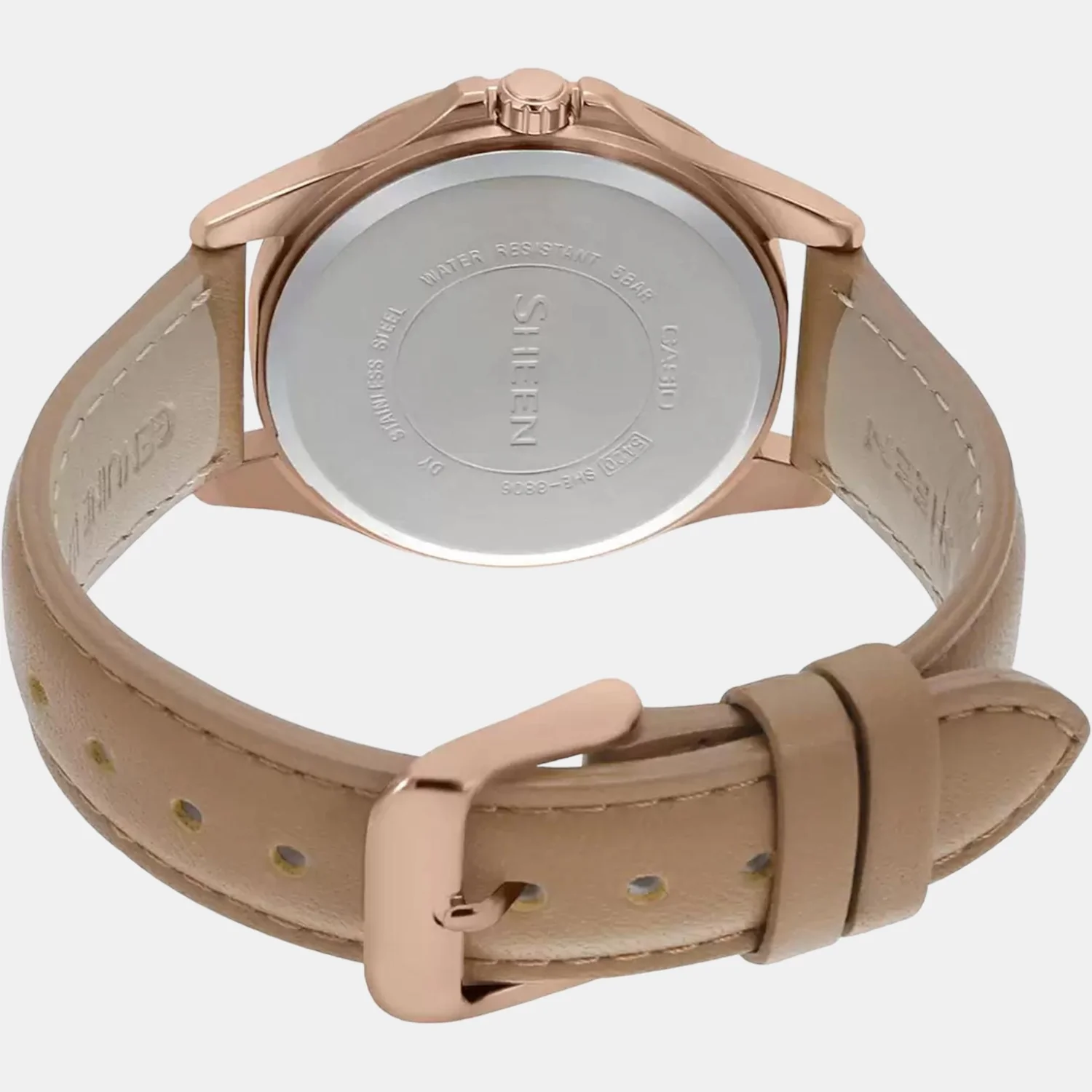 Sheen Women Quartz Rose Gold Dial Chronograph Leather Watch SH214 - Image 5