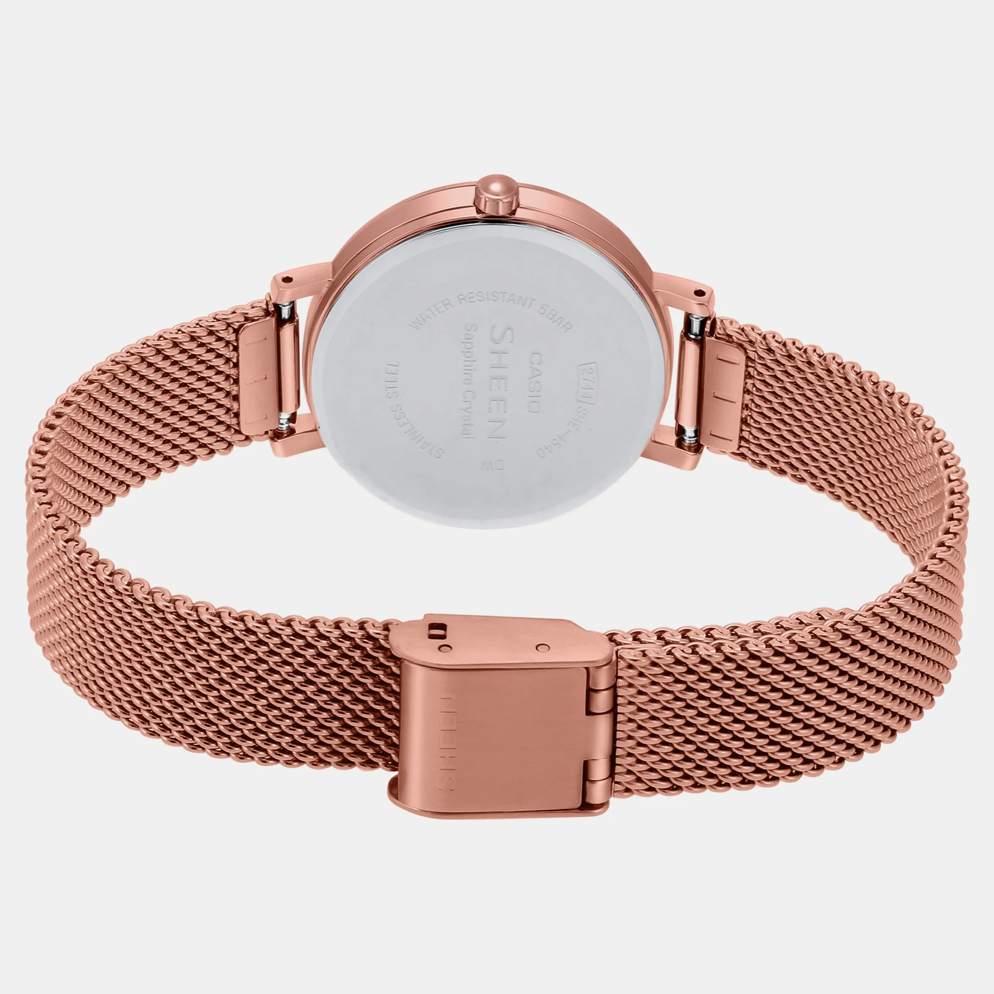 Sheen Women Quartz Pink Dial Analog Mesh Watch SX280 - Image 4