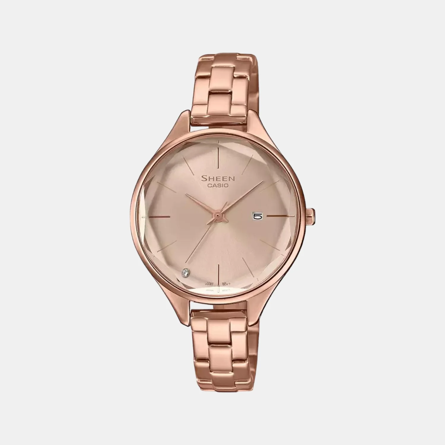 Sheen Women Quartz Pink Dial Analog Stainless Steel Watch SH252