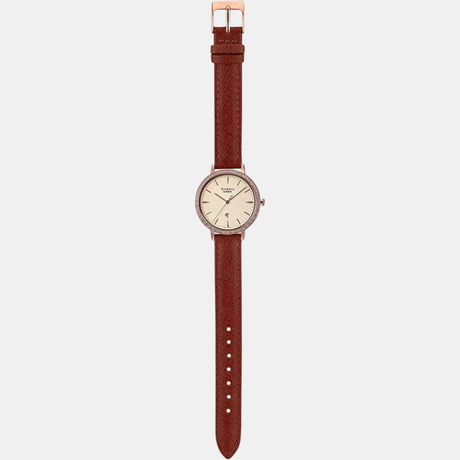 Sheen Women Quartz Beige Dial Analog Leather Watch SH229 - Image 6