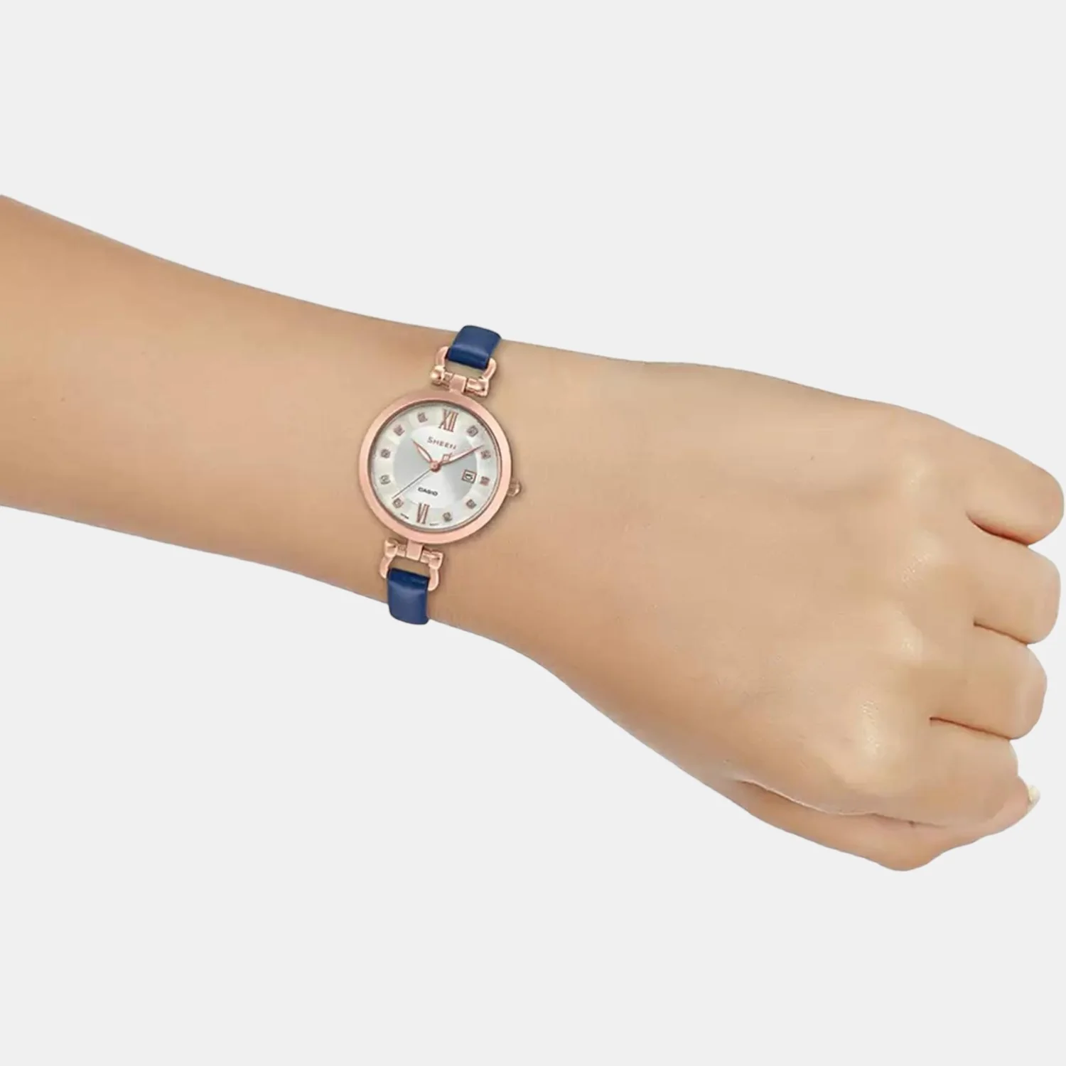 Sheen Women Quartz Silver Dial Analog Leather Watch SX258 - Image 5
