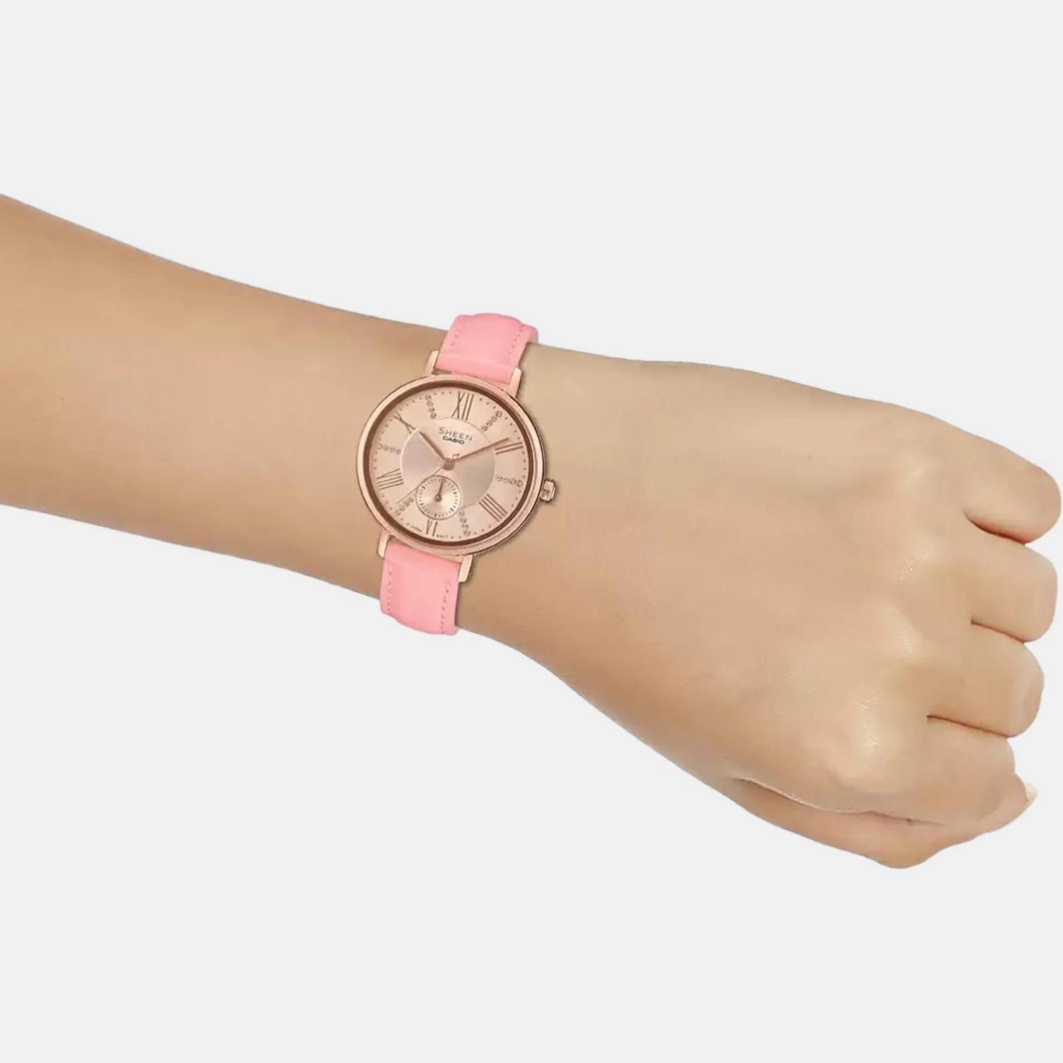 Sheen Women Quartz Pink Dial Analog Leather Watch SX239 - Image 7