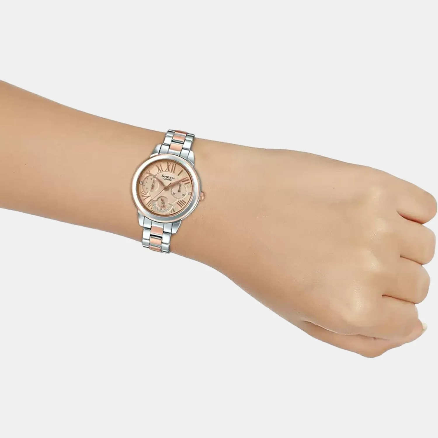 Sheen Women Quartz Rose Gold Dial Chronograph Stainless Steel Watch SX210 - Image 5