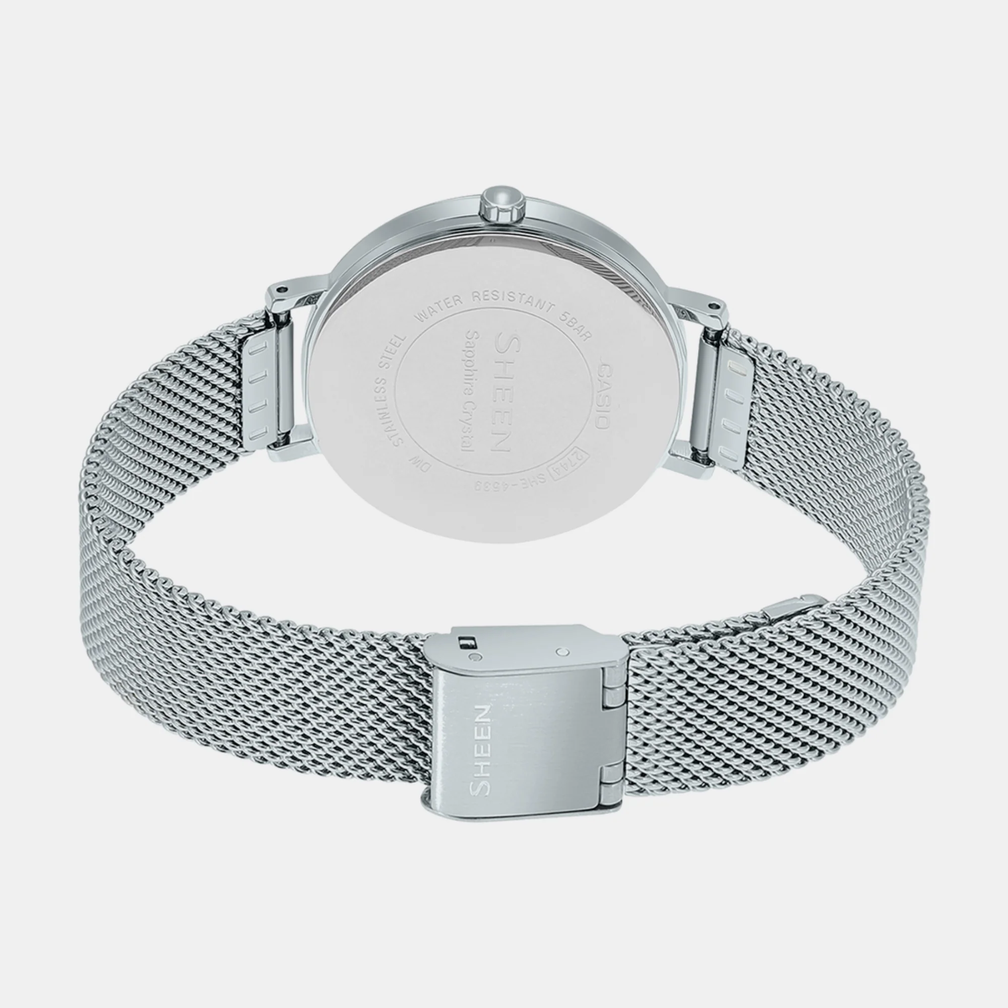 Sheen Women Quartz Silver Dial Analog Mesh Watch SH282 - Image 4