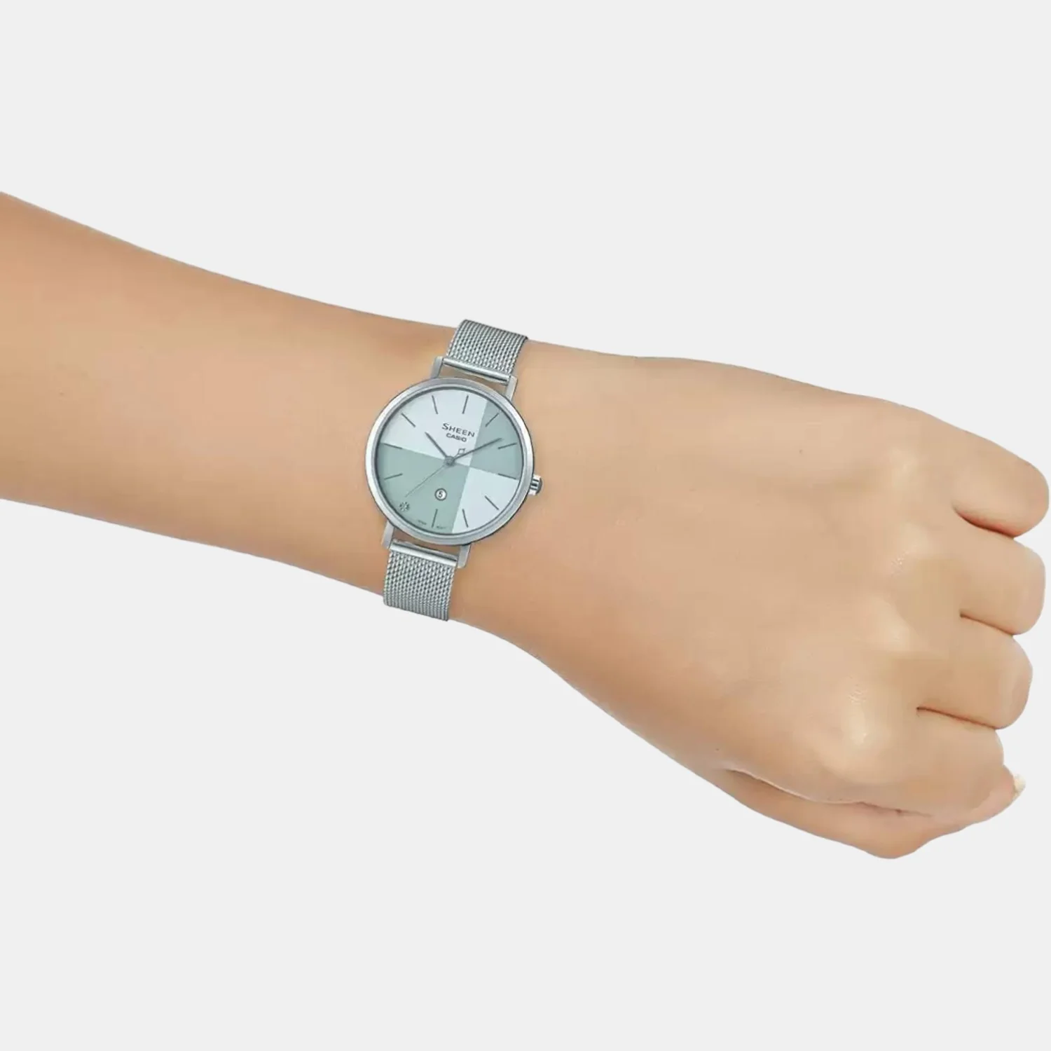 Sheen Women Quartz Silver Dial Analog Stainless Steel Watch SH256 - Image 6