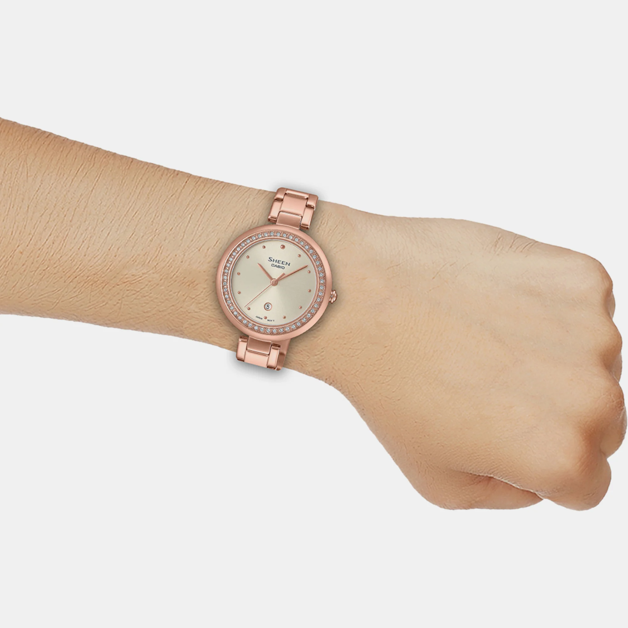 Sheen Women Quartz Silver Dial Analog Stainless Steel Watch SH296 - Image 5