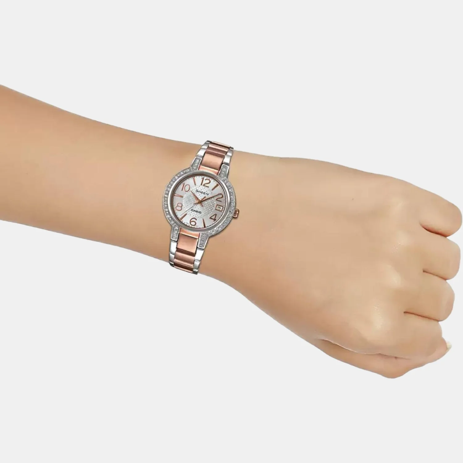 Sheen Women Quartz Silver Dial Analog Stainless Steel Watch SX129 - Image 6