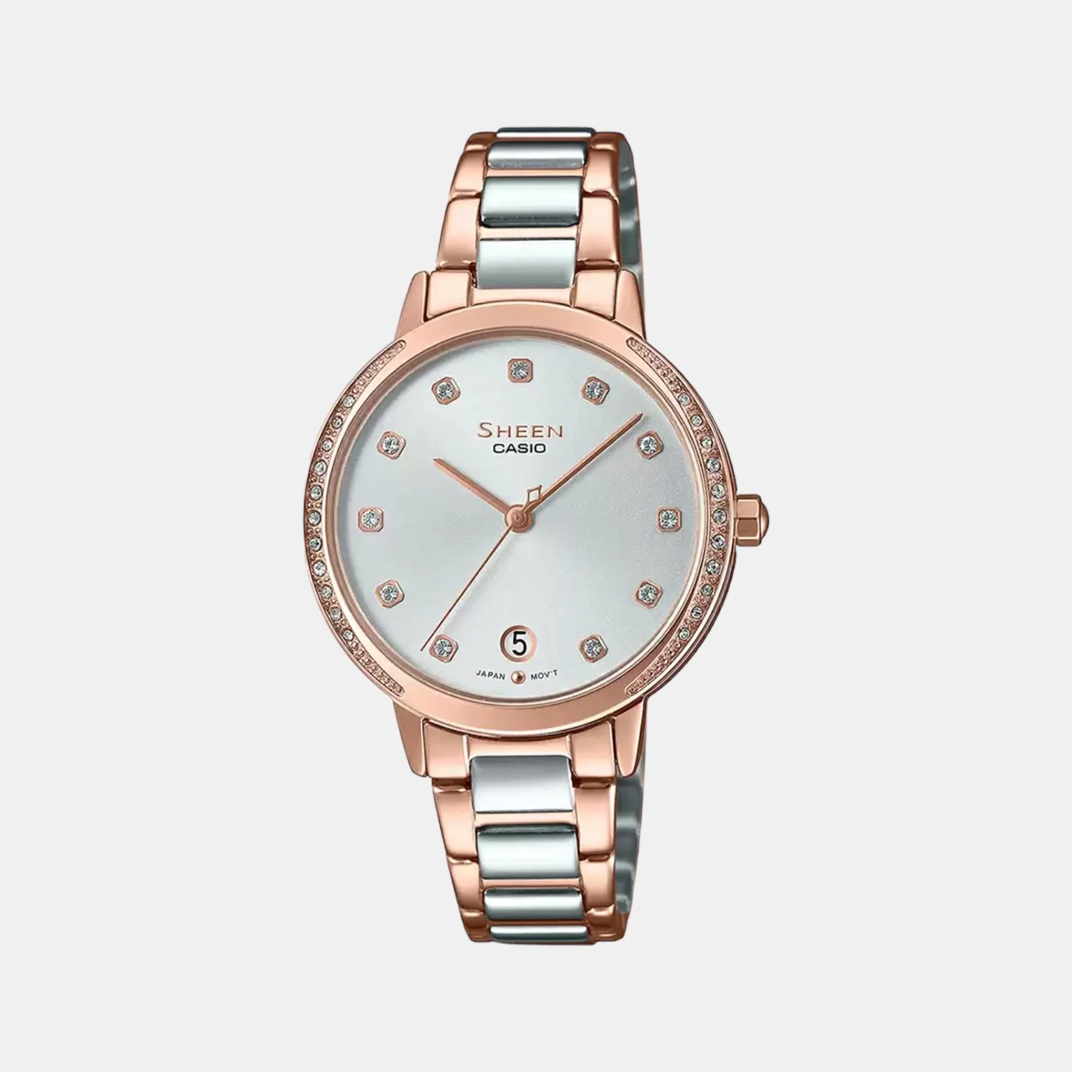 Sheen Women Quartz Silver Dial Analog Stainless Steel Watch SX272