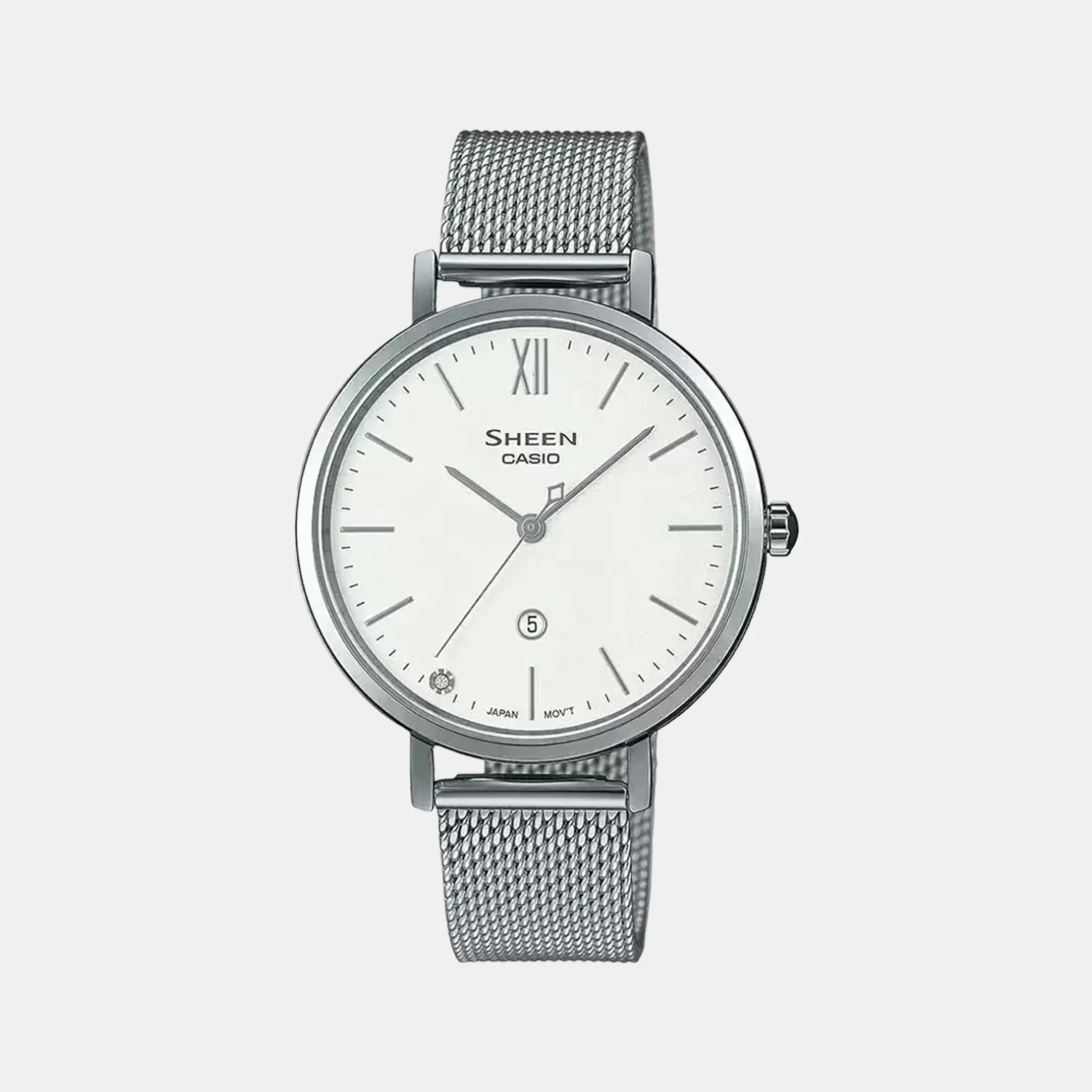 Sheen Women Quartz Silver Dial Analog Stainless Steel Watch SX277