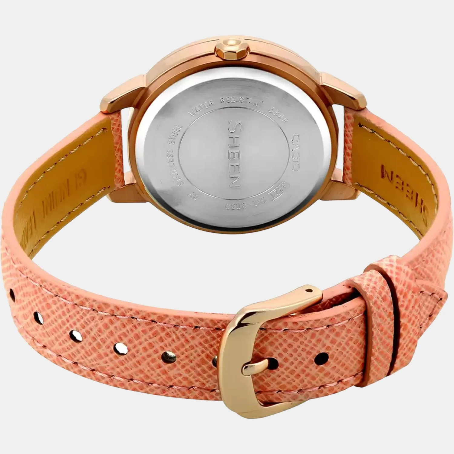 Sheen Women Quartz Silver Dial Chronograph Leather Watch SX207 - Image 5