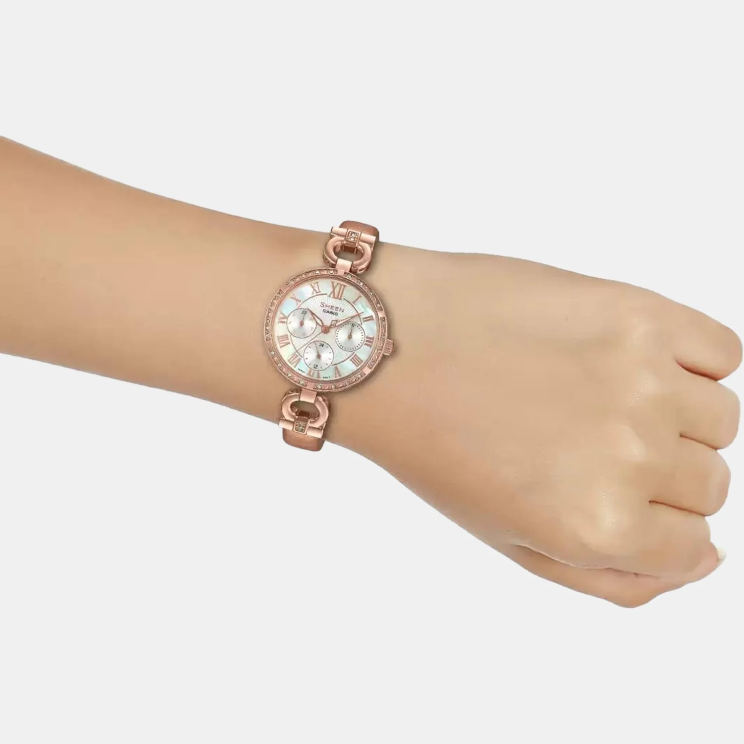 Sheen Women Quartz Mother of Pearl Dial Chronograph Watch SX267 - Image 5
