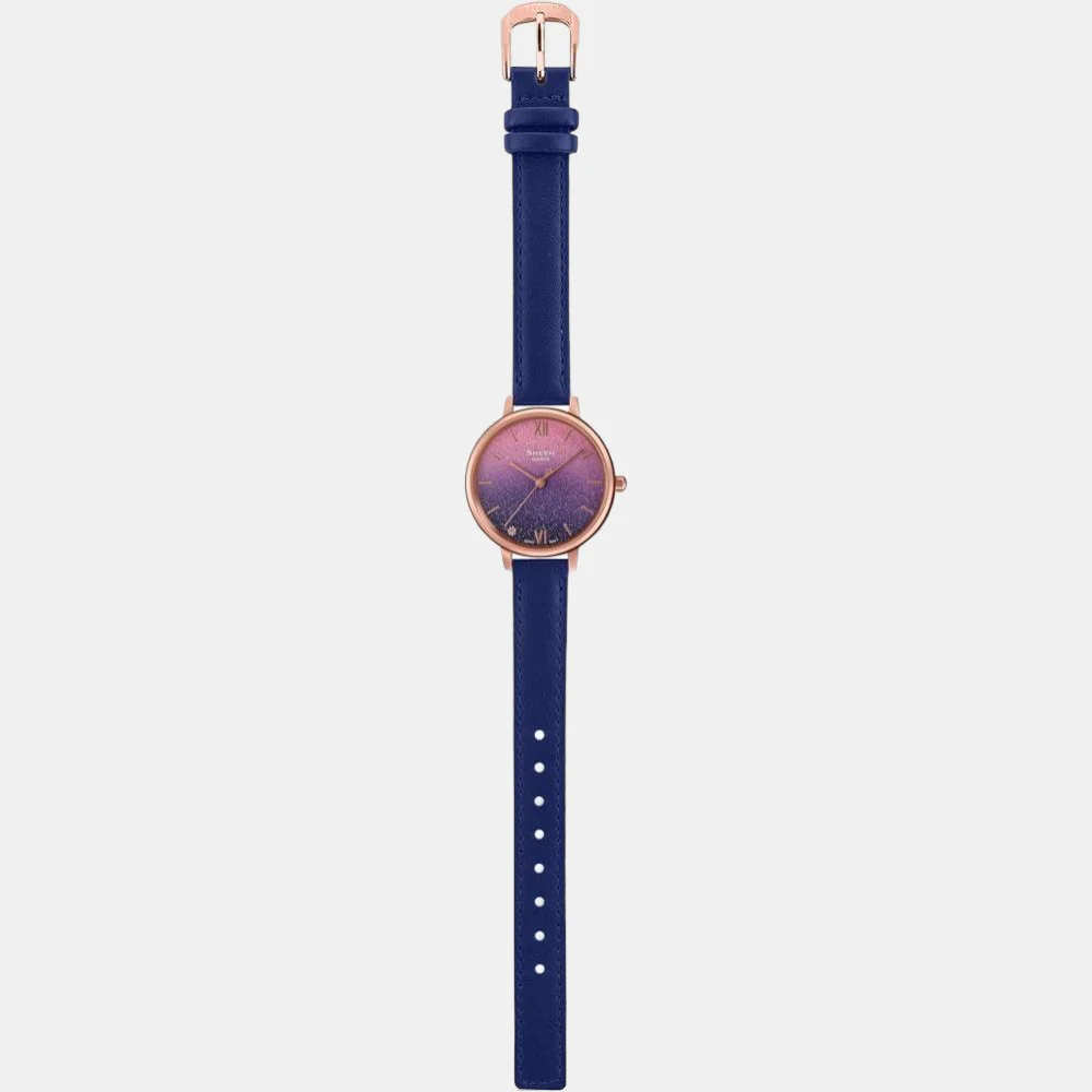 Sheen Women Quartz Two Tone Dial Analog Leather Watch SH270 - Image 5