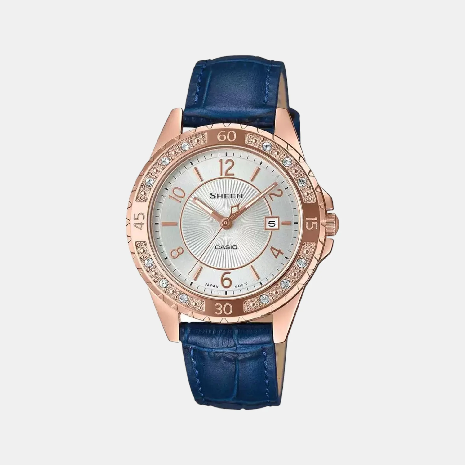 Sheen Women Quartz White Dial Analog Leather Watch SH204