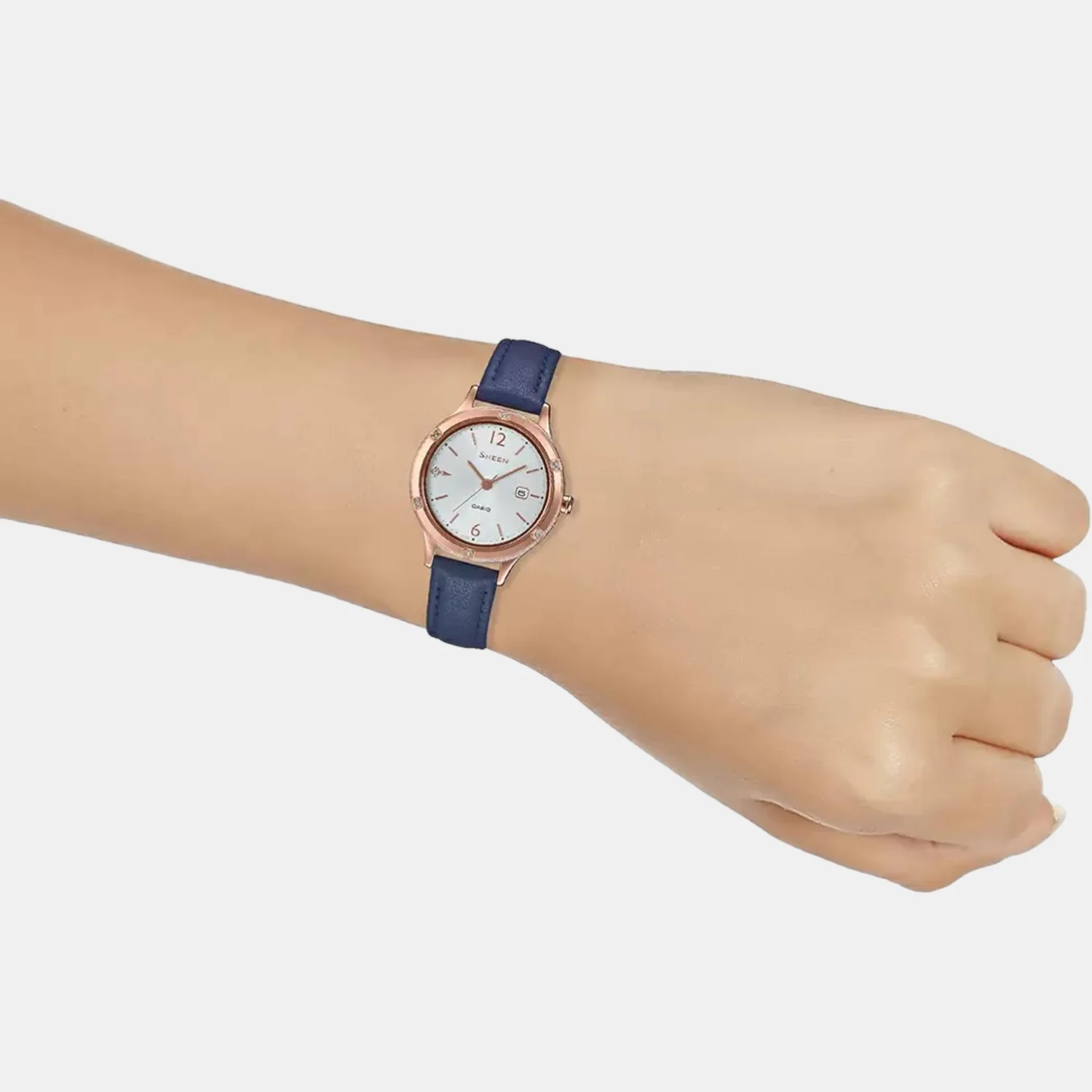 Sheen Women Quartz White Dial Analog Leather Watch SH208 - Image 8