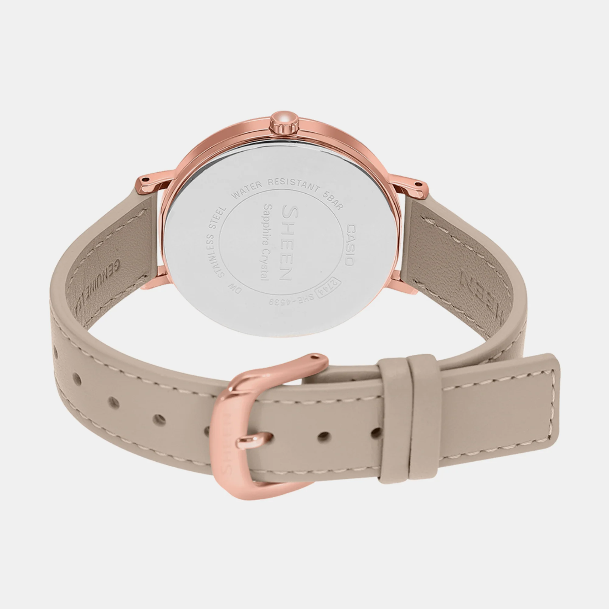 Sheen Women Quartz White Dial Analog Leather Watch SH285 - Image 4