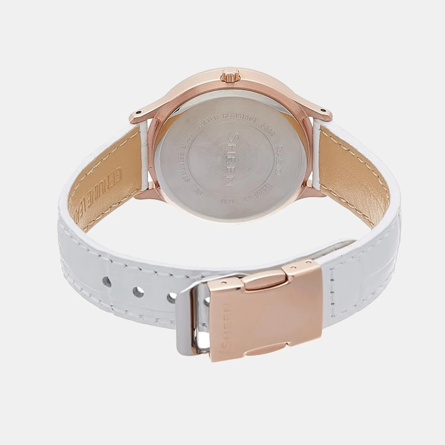 Sheen Women Quartz White Dial Multi-Function Leather Watch SX089 - Image 3