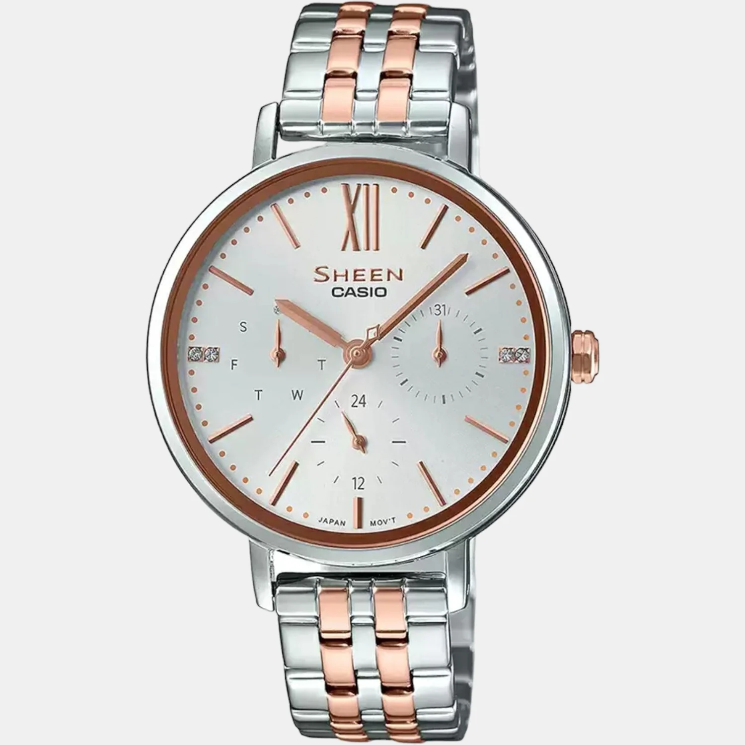 Sheen Women Quartz White Dial Analog Stainless Steel Watch SX233 - Image 2
