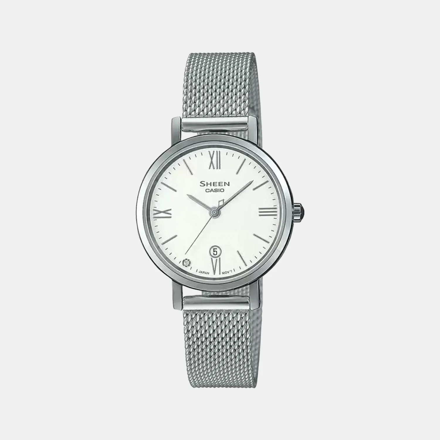 Sheen Women Quartz White Dial Analog Stainless Steel Watch SX281