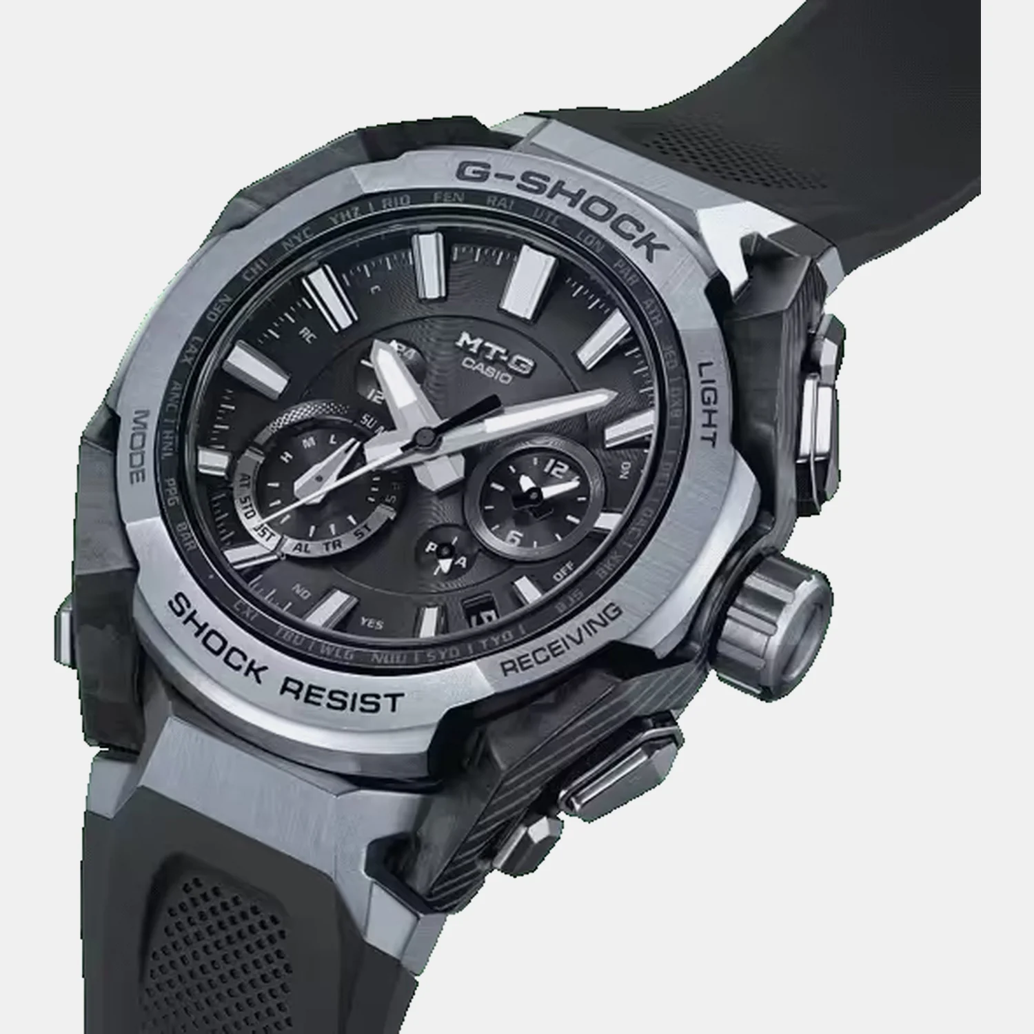 Unisex Solar Black Dial Analog Stainless Steel Watch G1717 - Image 3