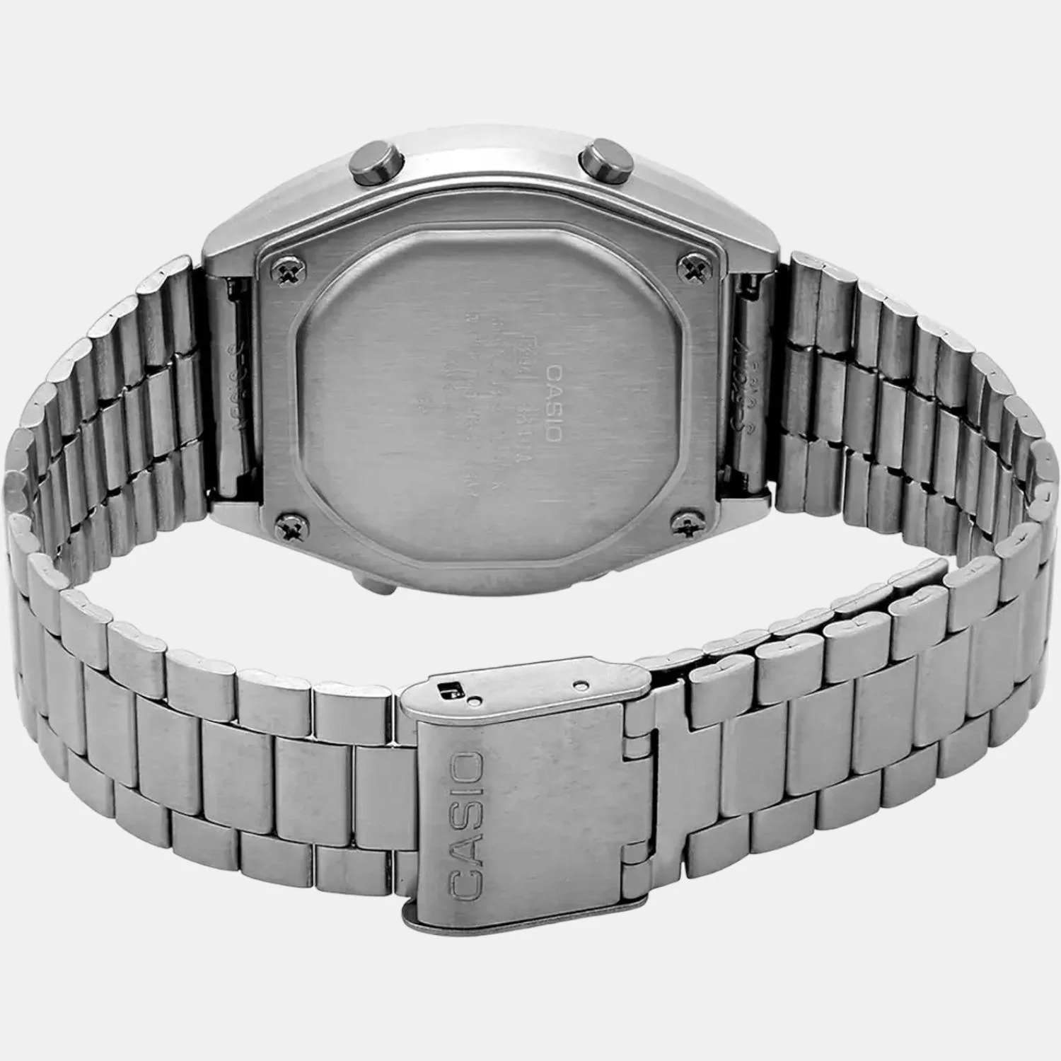 Vintage Men Quartz Black Dial Digital Stainless Steel Watch D129 - Image 5