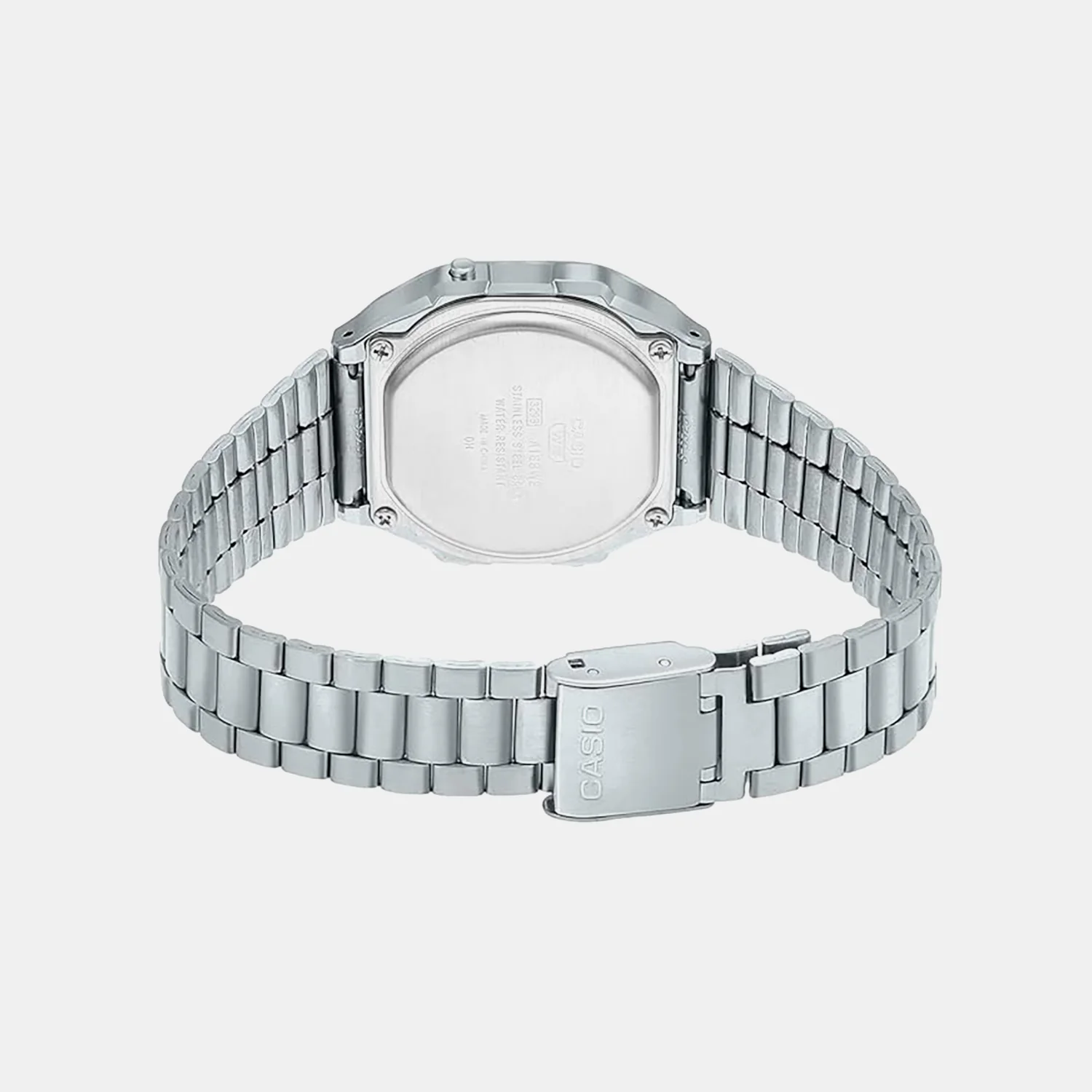 Vintage Men Quartz Blue Dial Digital Stainless Steel Watch D283 - Image 4