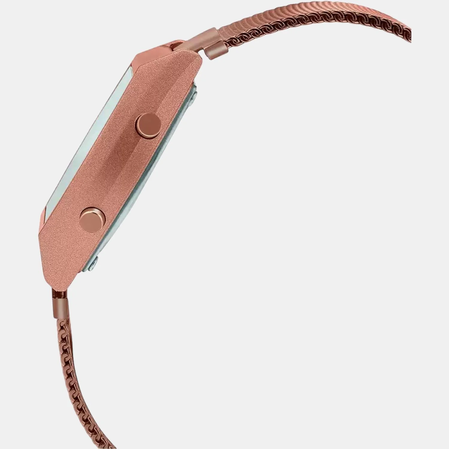 Vintage Men Quartz Rose Gold Dial Digital Mesh Watch D216 - Image 3